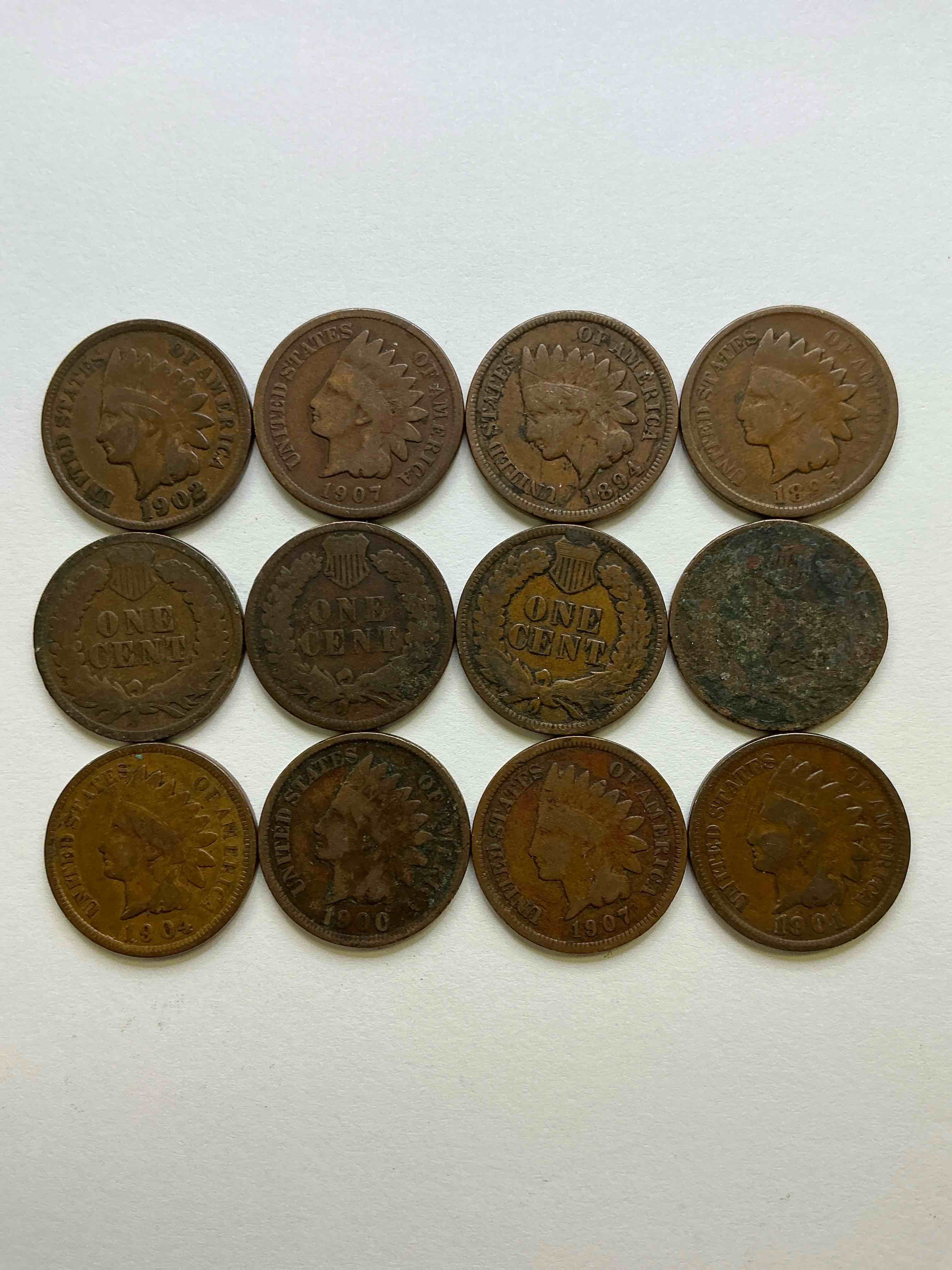 Indian Head Pennies! These Gorgeous U.S. Pennies Were Minted From 1859-1909 & Have Become Serious Collector Items! The "Indian Head" Design Is Actually A Representation Of Lady Liberty Wearing An Indian Headdress. Here Are Beautiful, Well-Kept Examples Representing Many Different Mint Years! Great For Collecting, Investing & Learning History, & Rare With Visible Dates!