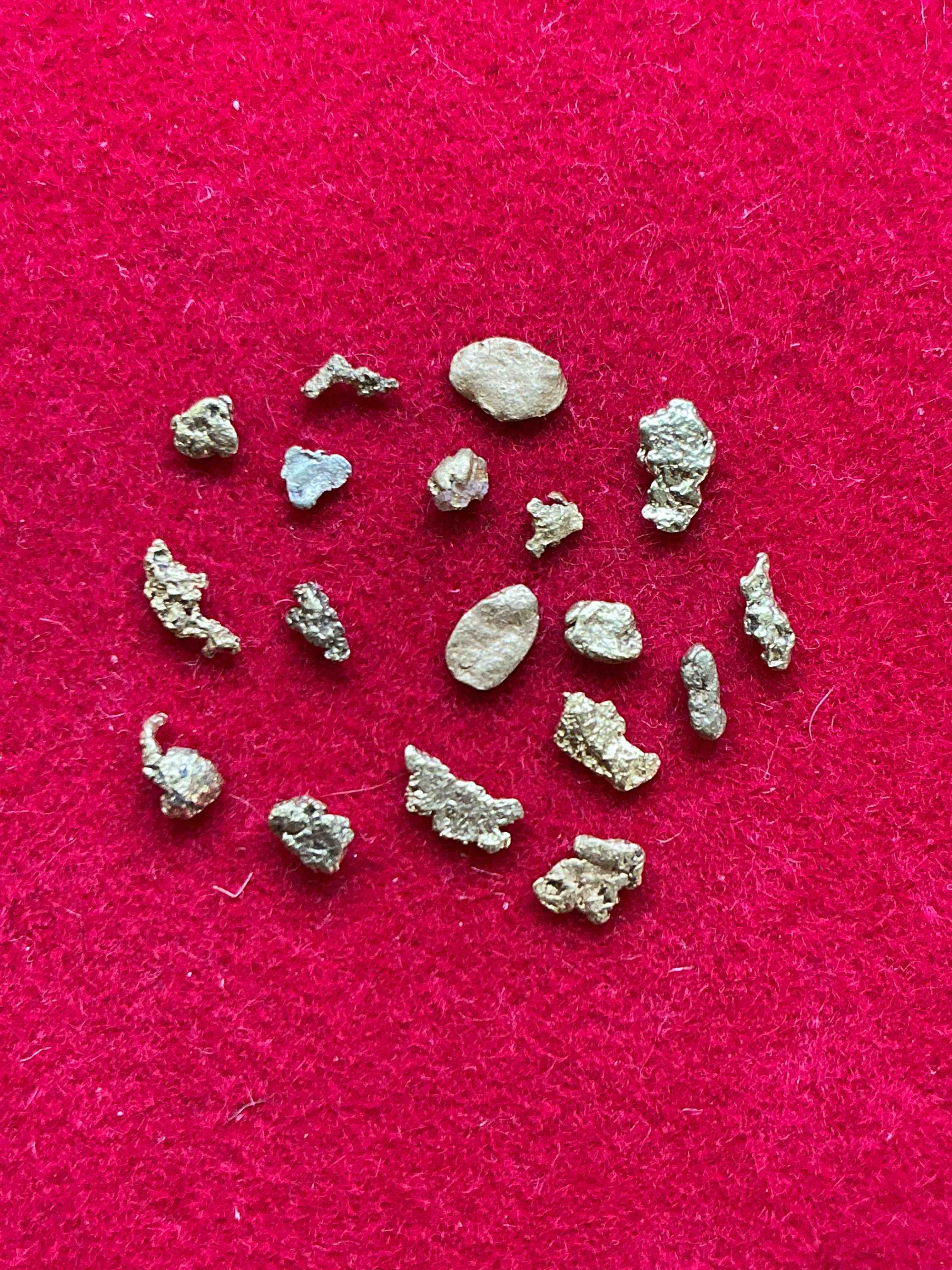 Genuine Gold Nuggets! Gold Nuggets Fresh From Prospecting North Carolina Mountains, Total Weight Of All Nuggets Is Approximately .5 Grams. These Gold Nuggets Typically Test At Between Approx 22-24 Karat. Gold In Raw, Prospected Form Is Extremely Hard To Find & Much Rarer Than Any Refined Form. Get In On The Gold Craze... Gold Has Increased In Value Over 40% In 2025 Alone! U.S. Dime For Size Reference Only (not included). Gold Vile In Image Included. Own Genuine, Gold Nuggets!