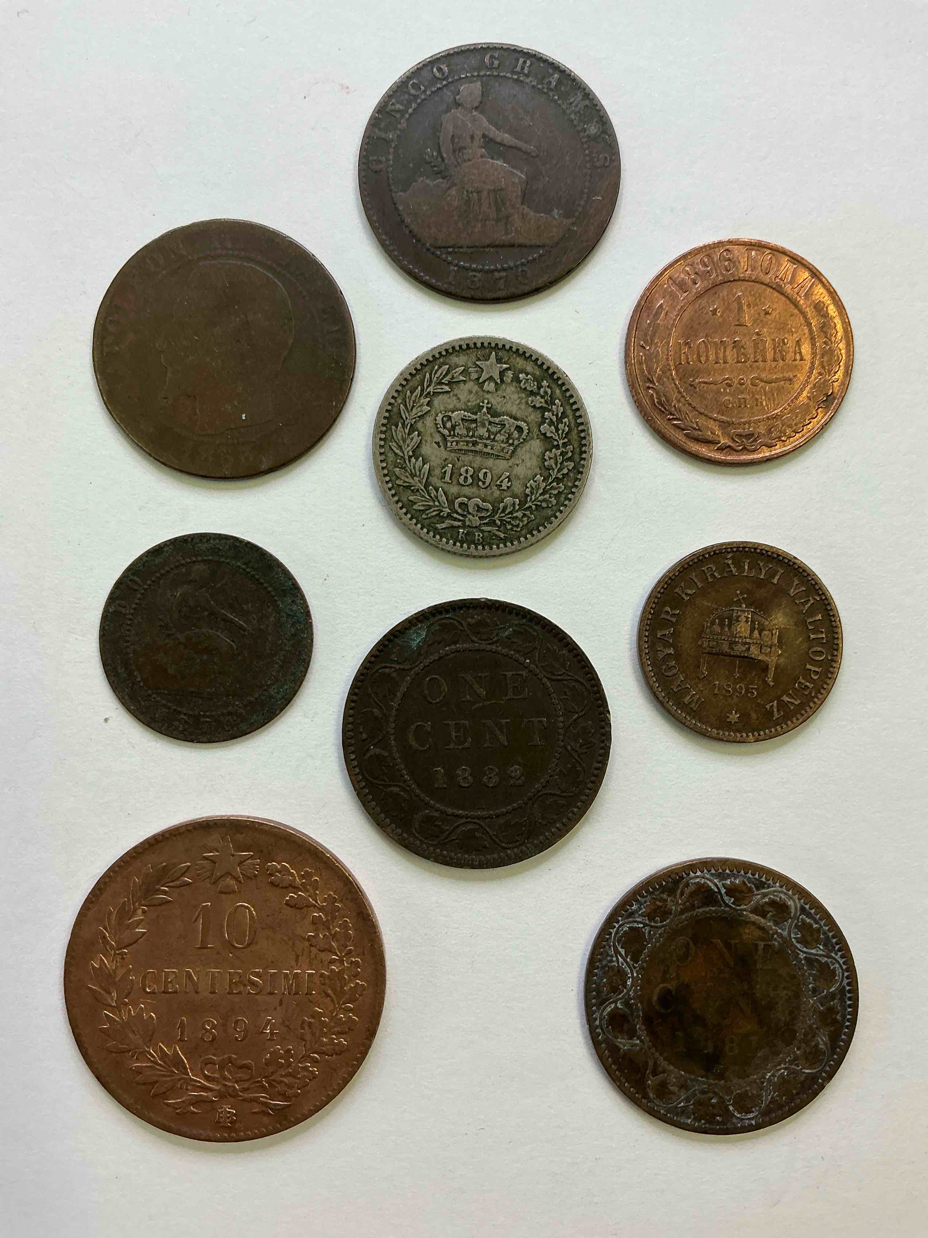 1800's World Coins! Check Out This Awesome Collection Of World Coins All Dating In The 1800's... Seriously Old! Great Pieces Of History & Conversation Pieces! Hard To Collect!