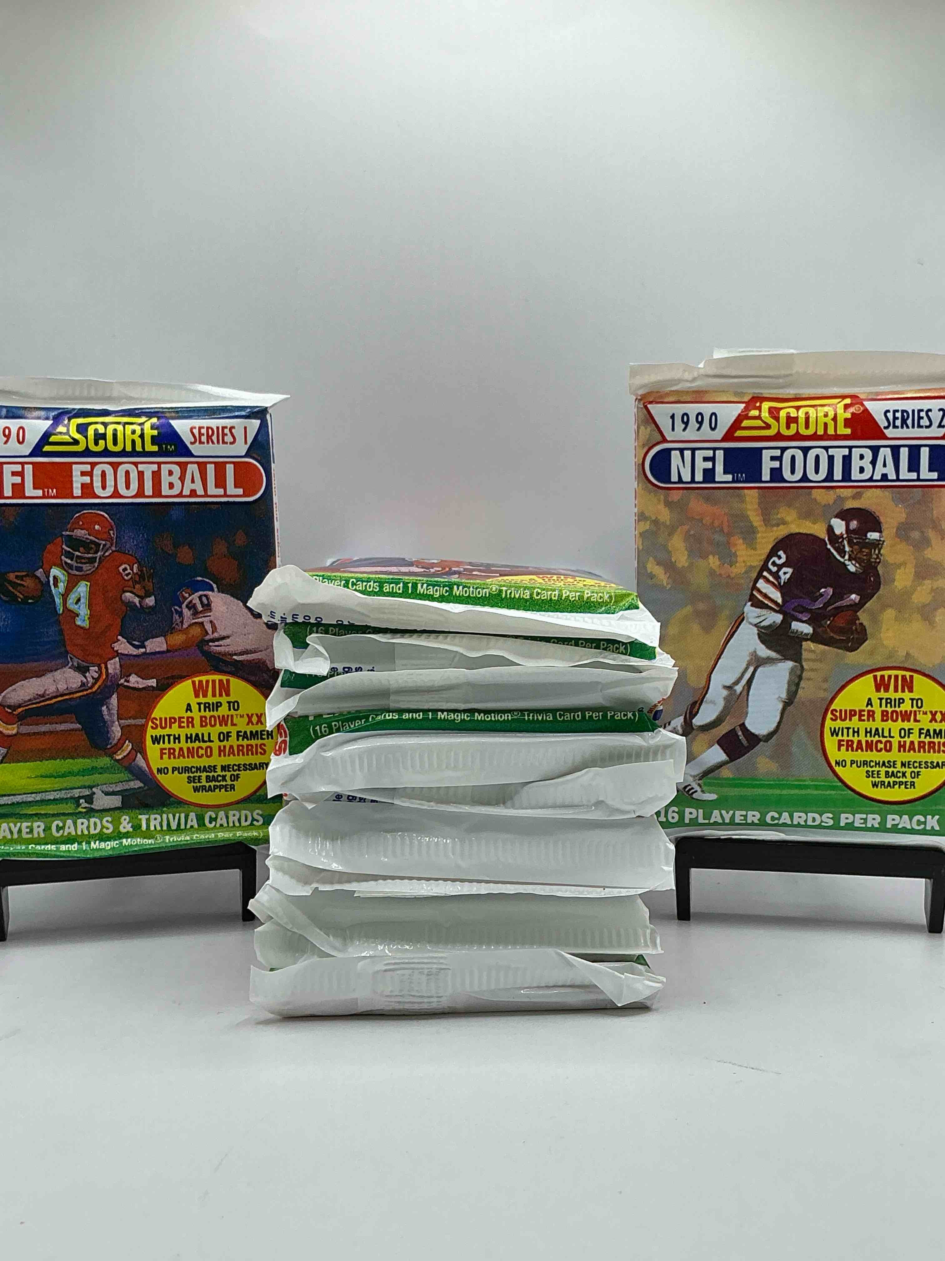Emmitt Smith Rookie!? In Perfect Condition Worth Hundreds! 1990 Score Football Unopened Collectible Sports Card Packs! Direct From Original Bax! Look For Valuable Emmitt Smith Rookie Cards! Let The Search Begin!