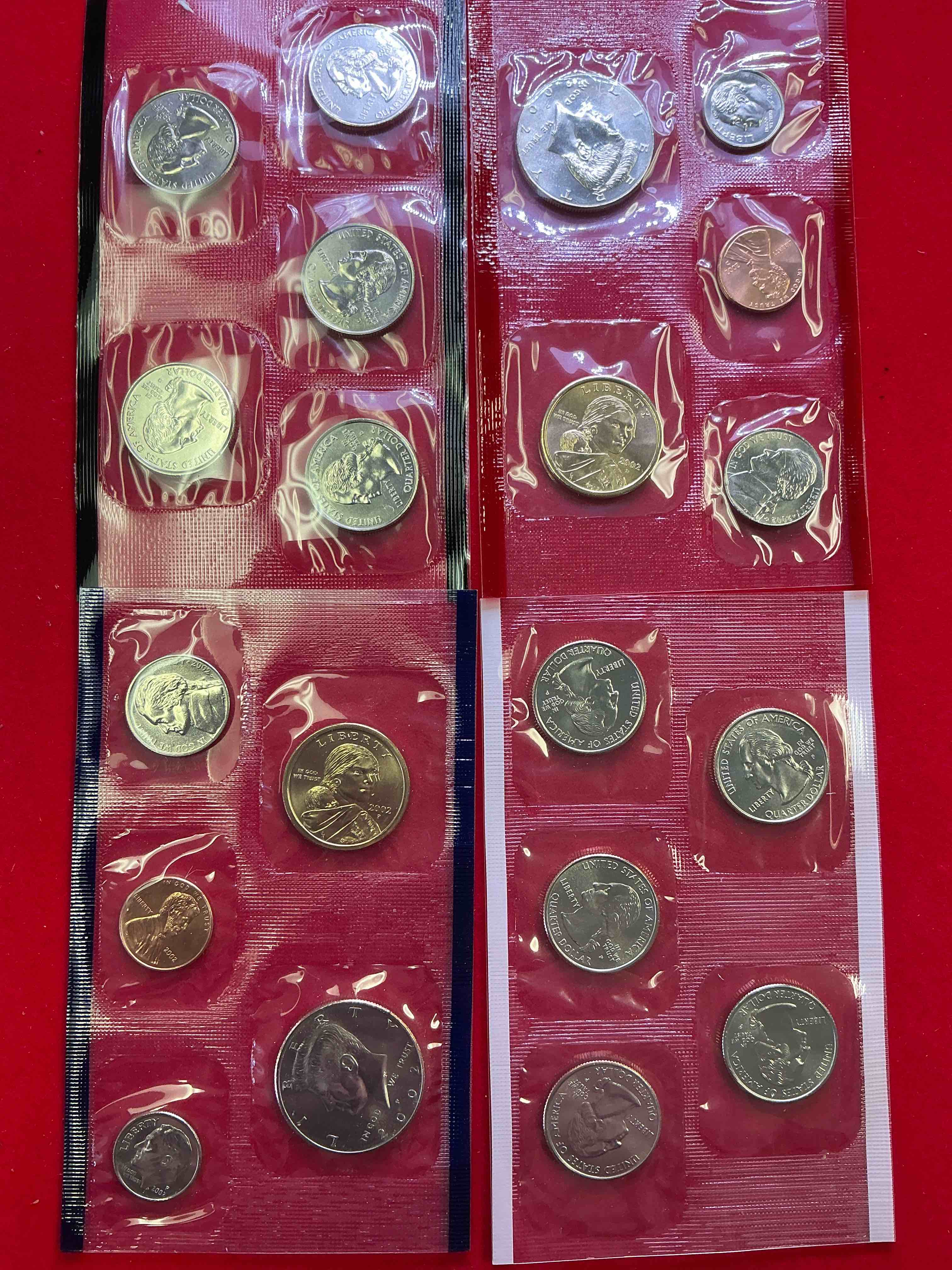 2002 Philadelphia & Denver Mint Set Coins! 20 Coin Mint Set, Including Sacagawea Dollars, Half Dollars, State Quarters, Nickels, Dimes & Pennies! Wow!