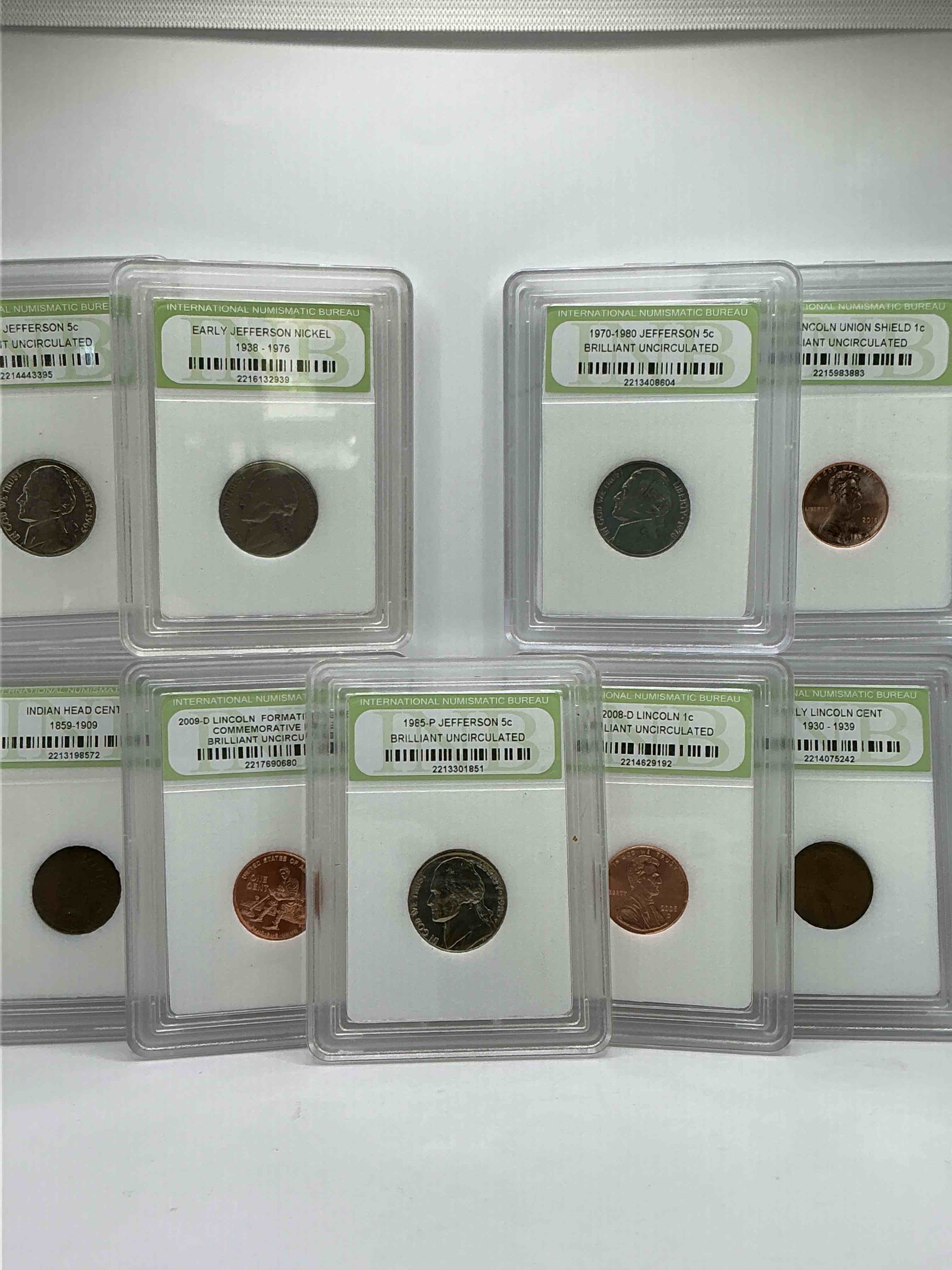 Collector's Dream! 9 Different Rare, Slabbed U.S. Collector Coins In Certified/Catalogued Protective Slab Cases! A Great Way to Build An Incredible Collection Of Protected, Rare U.S. Coins! Great For The Coin Fan & Collector!