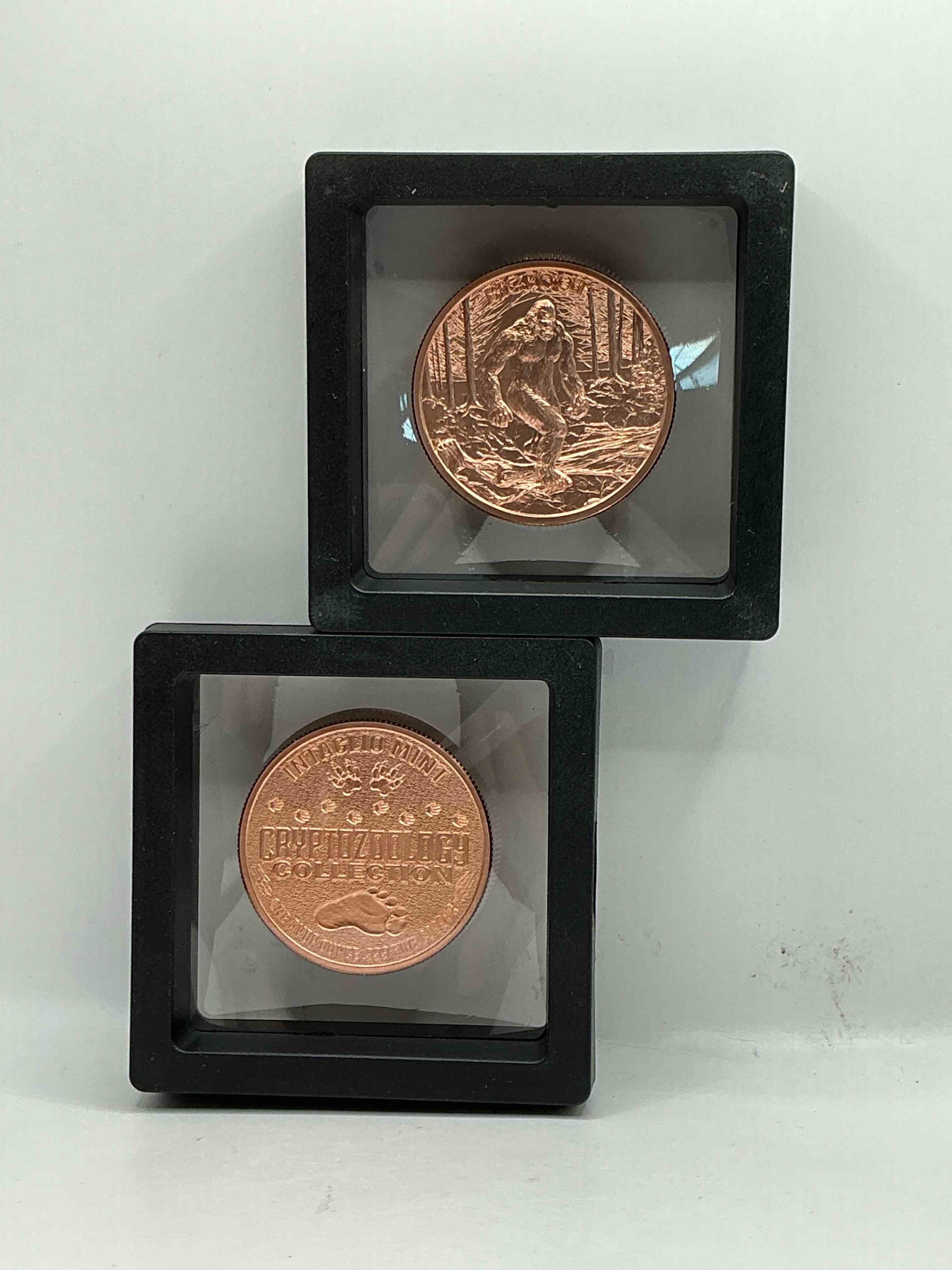 Pure Copper Large Coins! One Ounce Pure Copper Colored Bigfoot Coin, Brand New In Excellent Condition. 1.5" Diameter. Pure Copper! Bigfoot Edition!