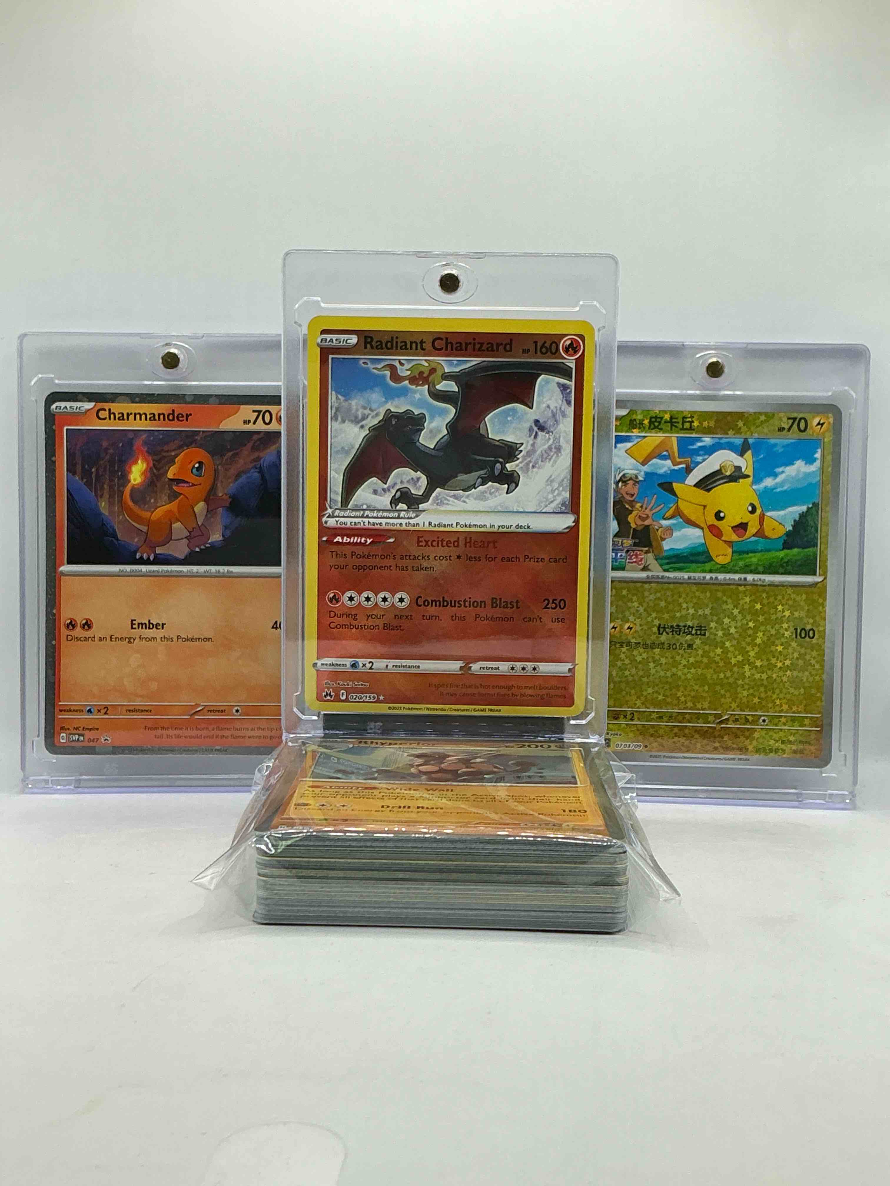 Pokémon Party! Pikachu Charizard & Charmander Holo Combo! Rare Pikachu, Charizard & More! This 50 Card Lot Includes Commons, Holos, Legends & More! WOW!
