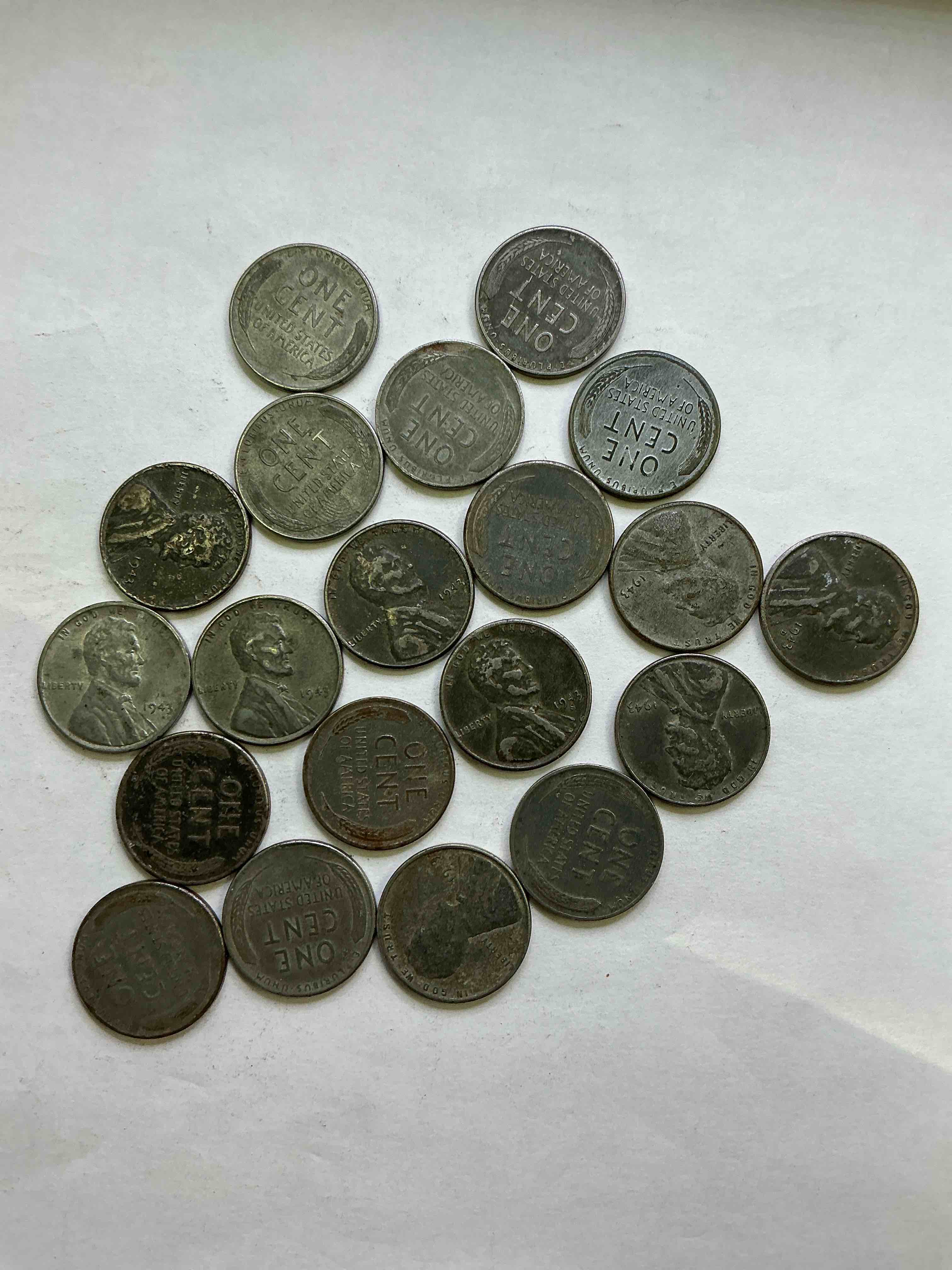 1943 World War Il History! Did You Know That In 1943 Copper Was So Valuable For Making Ammunition That The U.S. Treasury Made Pennies Out Of Steel?! 1943 STEEL Pennies Have Become Valuable, Rare Collector Items! Up For Auction Are Rare WWII Steel Pennies Appearing Circulated. Own Pieces Of World War II History That Are An Awesome Investment!