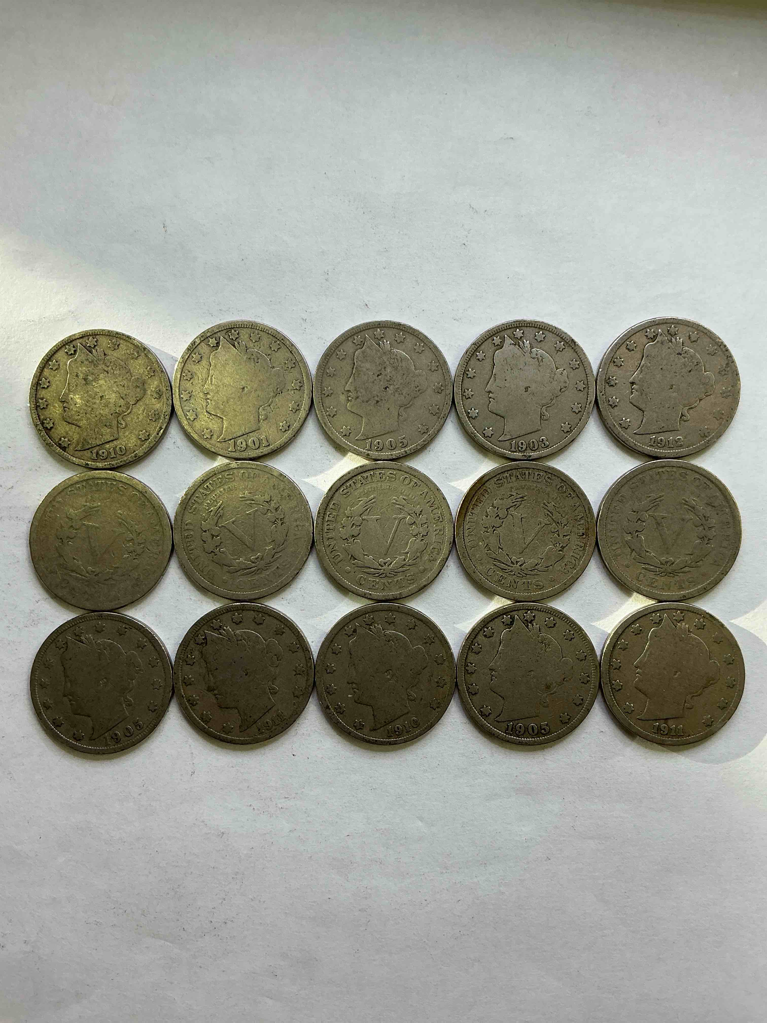Antique U.S. V Nickels! Think Of The History These Coins Have Seen!, Liberty Head V Nickels Were Minted Up Until 1913 & Were The Style Of Nickels Before Buffalo Nickels. Own Some Cool Pieces Of History! Rare To See These Coins With The "Date On" In Circulated Condition!
