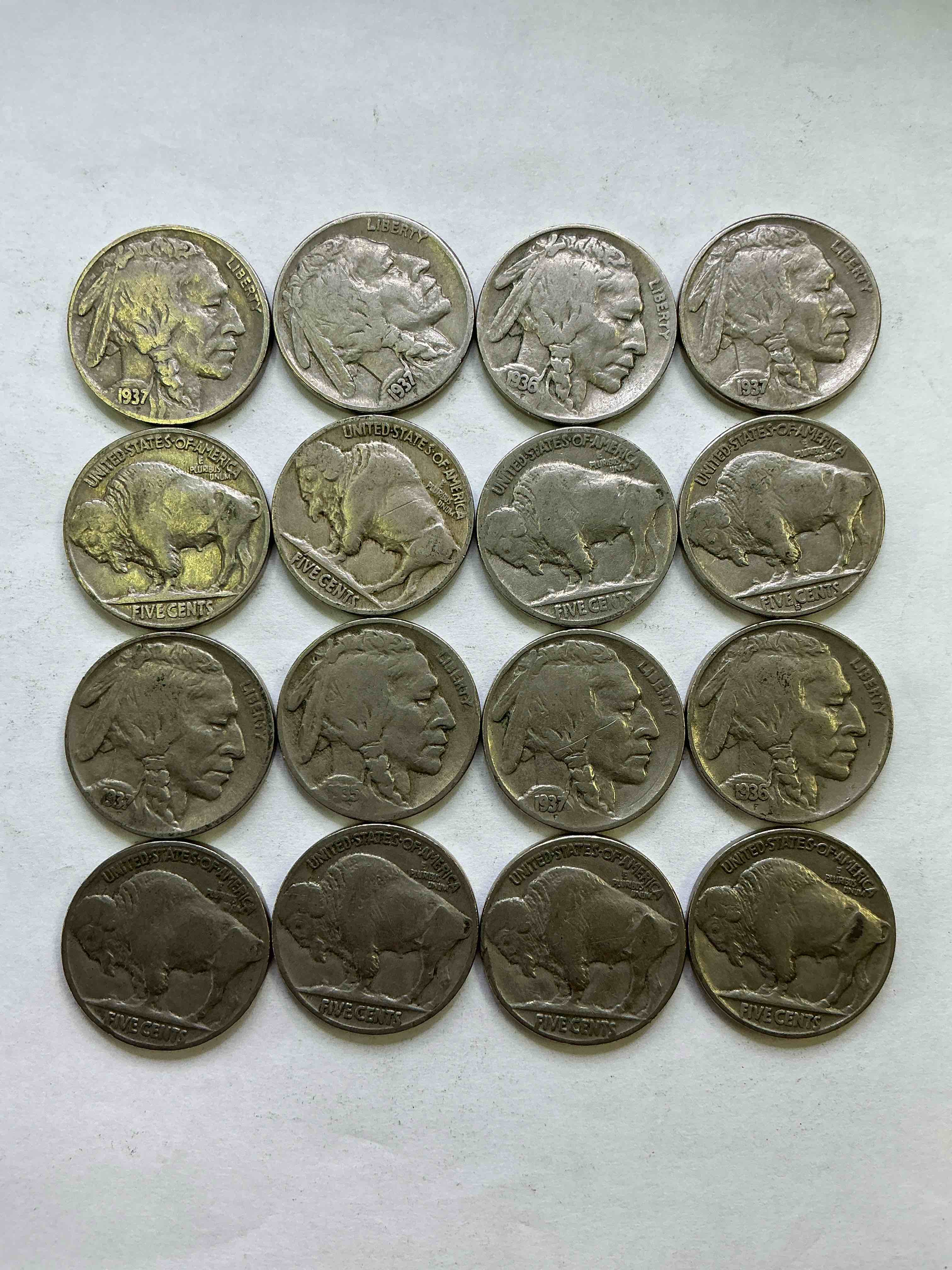 Historic Buffalo Nickels! Indian Head Buffalo Nickels Were Minted From 1913 To 1938 & Have Become A Favorite For Coin Collectors Around The World! Own Pieces Of American History With These Cool Indian Head Buffalo Nickels In Circulated Condition, Most With Visible Dates Which Is Very Rare For Buffalo Nickels!