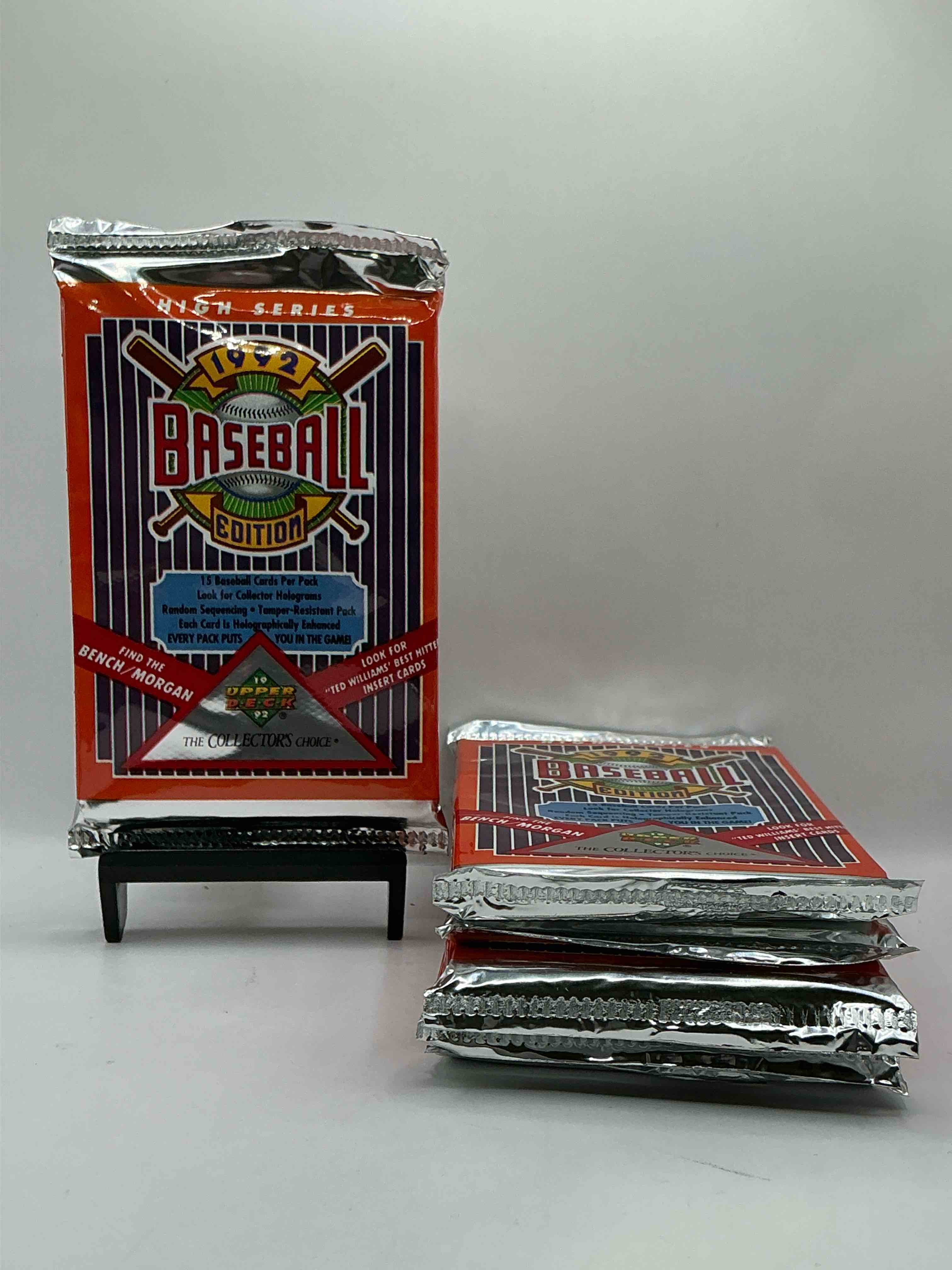 1992 Upper Deck Baseball Sealed Sports & Collectible Card Pack, Direct From Original Sealed Retail Case! Search For Ultra Rare & Valuable Ted Williams & Johnny Bench Signed Insert Cards As Well As Deion Sanders, Ken Griffey Jr., Nolan Ryan & So Much More!