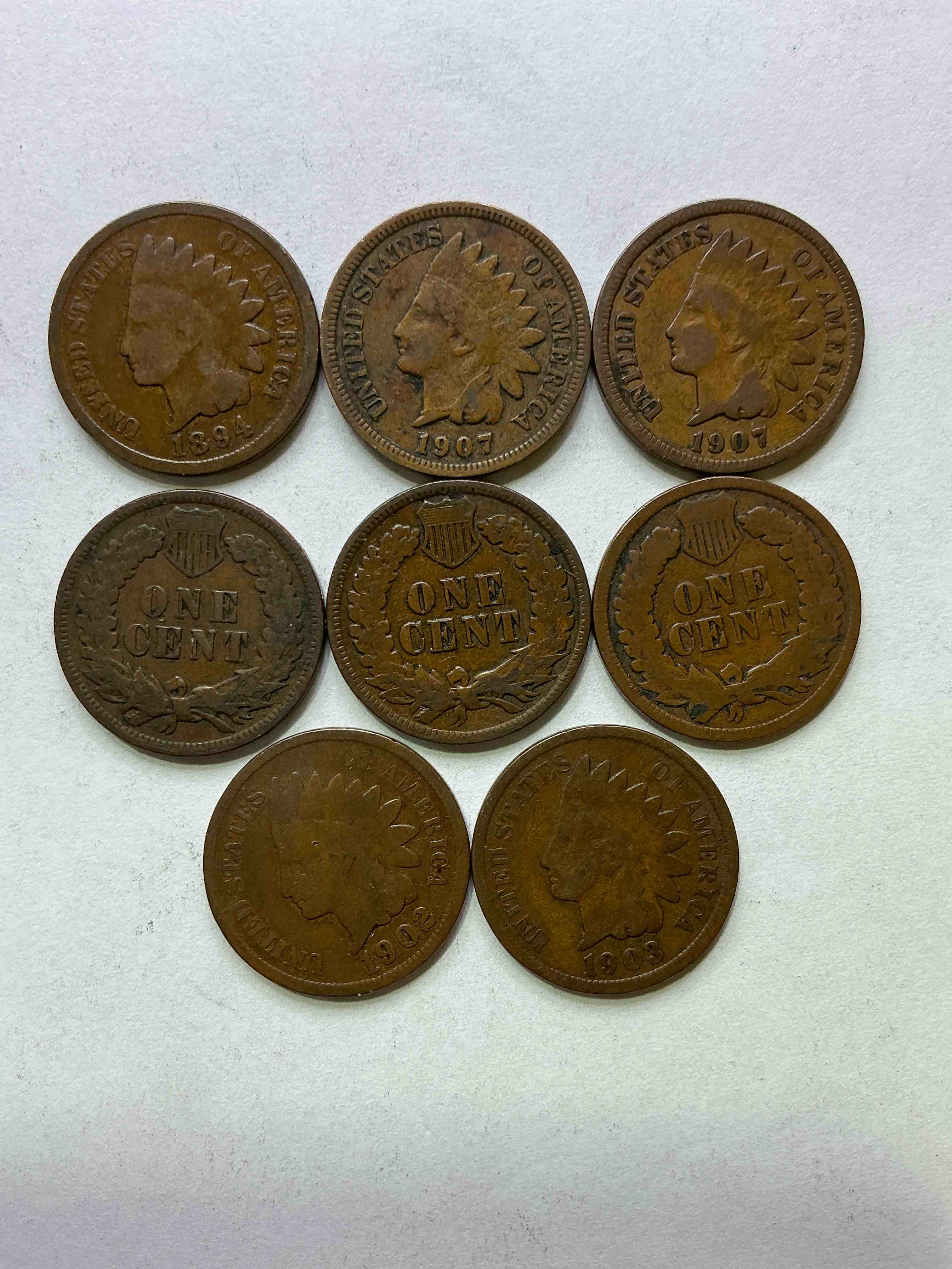 Indian Head Pennies! These Gorgeous U.S. Pennies Were Minted From 1859-1909 & Have Become Serious Collector Items! The "Indian Head" Design Is Actually A Representation Of Lady Liberty Wearing An Indian Headdress. Here Are Beautiful, Well-Kept Examples Representing Many Different Mint Years! Great For Collecting, Investing & Learning History, & Rare With Visible Dates!