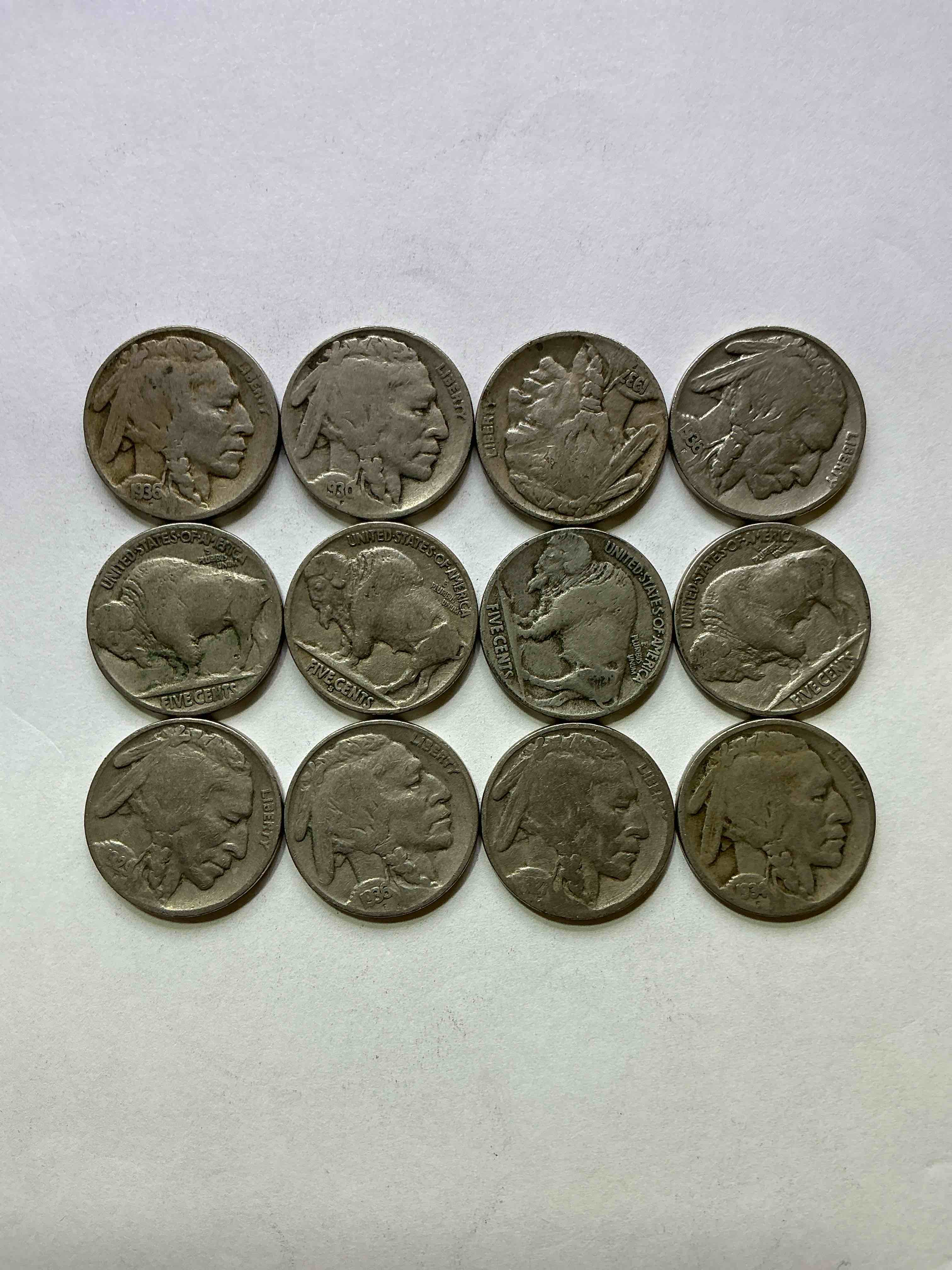Historic Buffalo Nickels! Indian Head Buffalo Nickels Were Minted From 1913 To 1938 & Have Become A Favorite For Coin Collectors Around The World! Own Pieces Of American History With These Cool Indian Head Buffalo Nickels In Circulated Condition, Most With Visible Dates Which Is Very Rare For Buffalo Nickels!