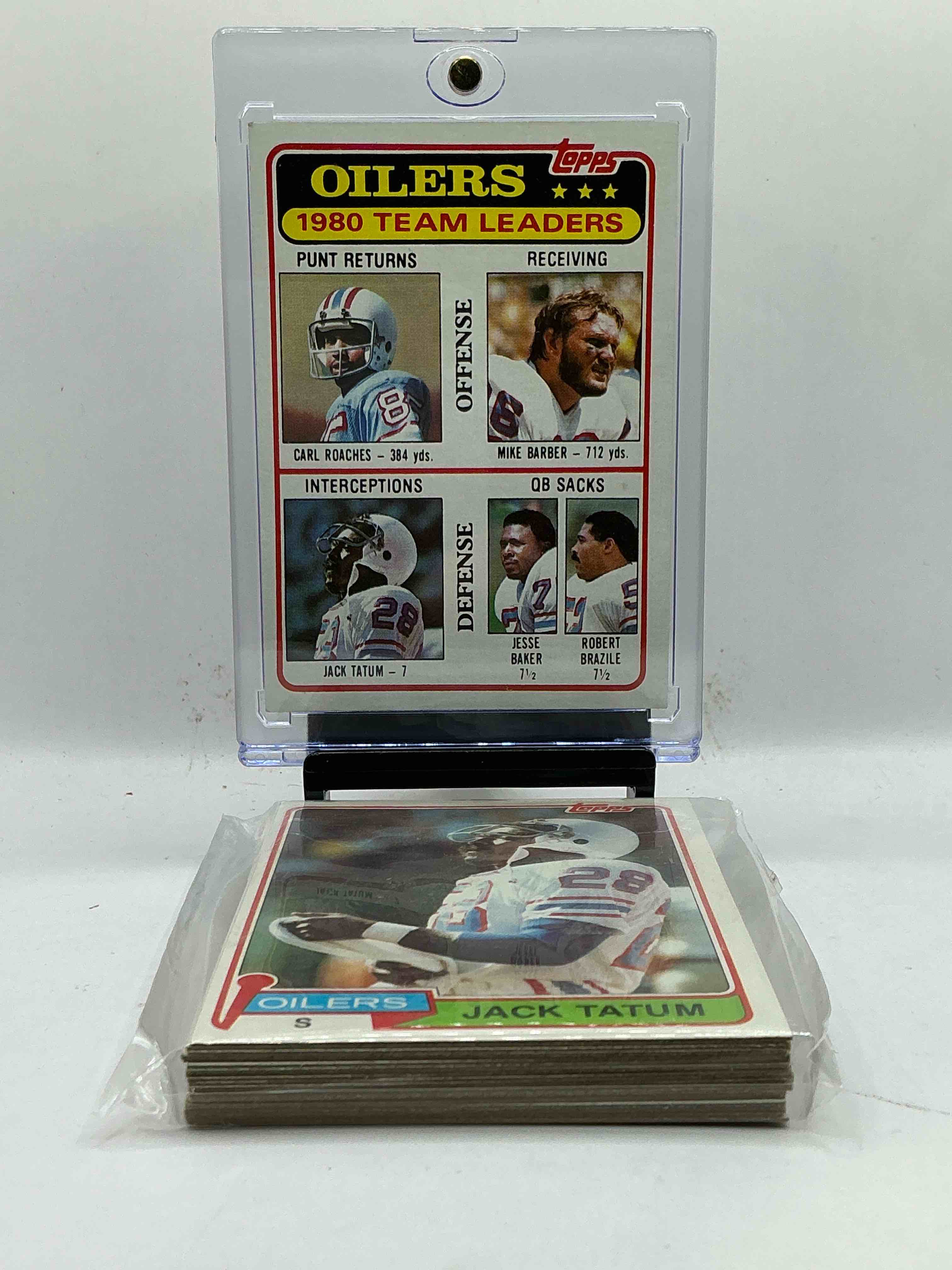 1981 Oilers Team Set! Topps 1981 Set, With Team Leaders, Jack Tatum, Leon Gray, Mike Renfro, Robert Brazile & More!