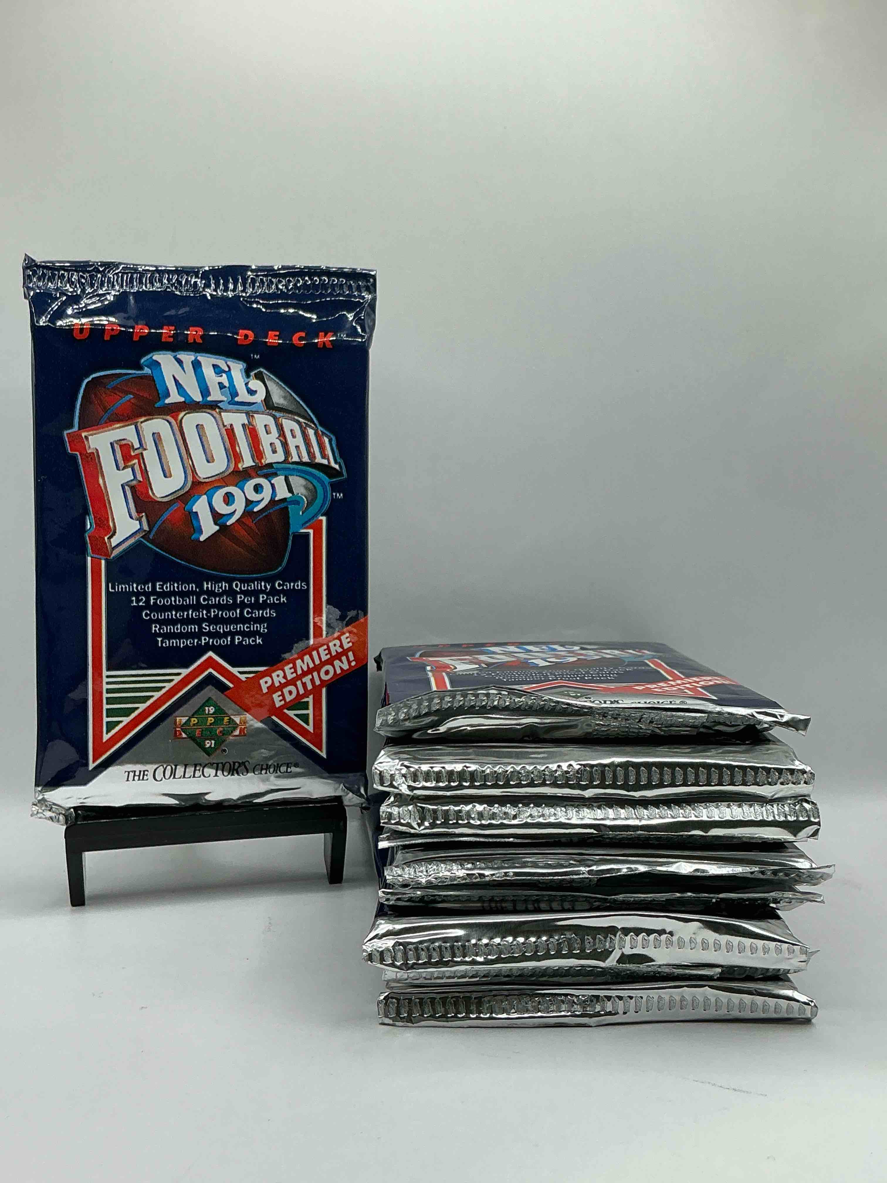 Rare & Vintage! 1991 Upper Deck Unopened NFL Football Packs! Direct From Original Box! Brett Favre Rookie Year! Search For Brett Favre Rookie & Other 80s Stars!