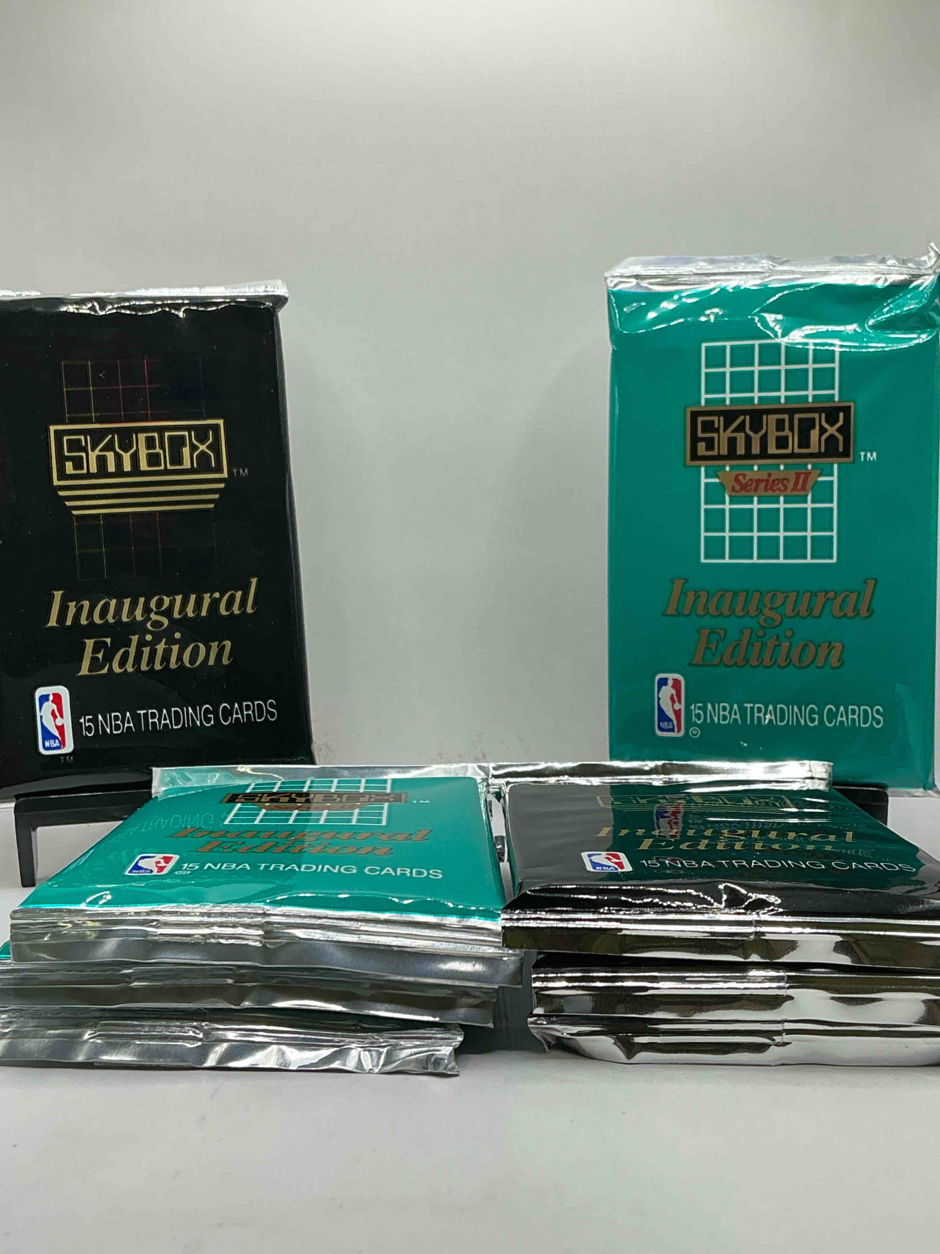 Michael Jordan, Magic Johnson & More! Search For So Many NBA Legends & Stars! 1990-91 Skybox Series I & Il Unopened Pocks! Direct From Original Box! These Packs Are Sought After For Ther Eye-Catching Teal Look & Awesome Cards! Search For Valuable Michael Jordan, Larry Bird & Magic Johnson Cards! Along With Other Stars!