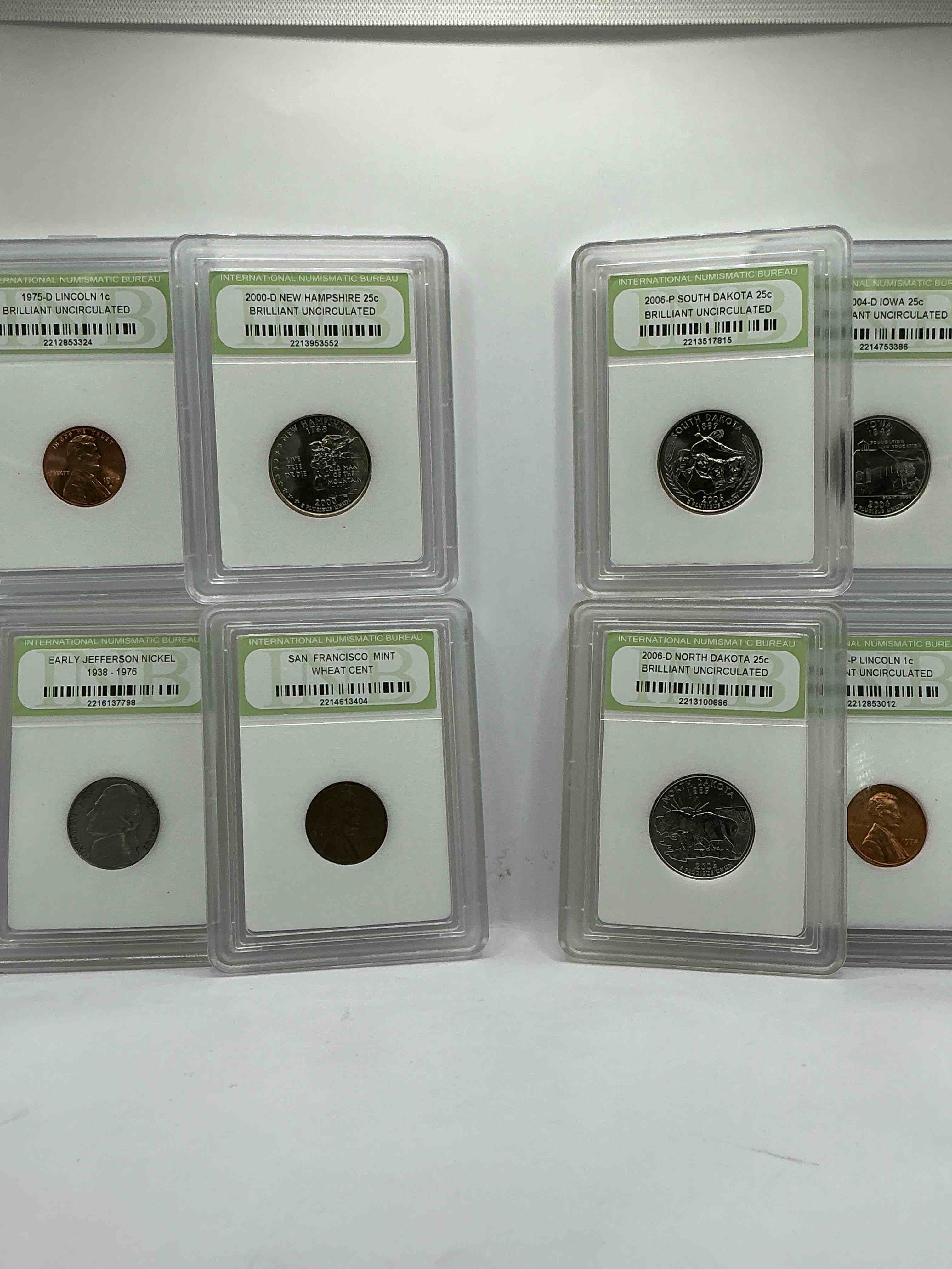 Collector's Dream! 8 Different Rare, Slabbed U.S. Collector Coins In Certified/Catalogued Protective Slab Cases! A Great Way to Build An Incredible Collection Of Protected, Rare U.S. Coins! Great For The Coin Fan & Collector!