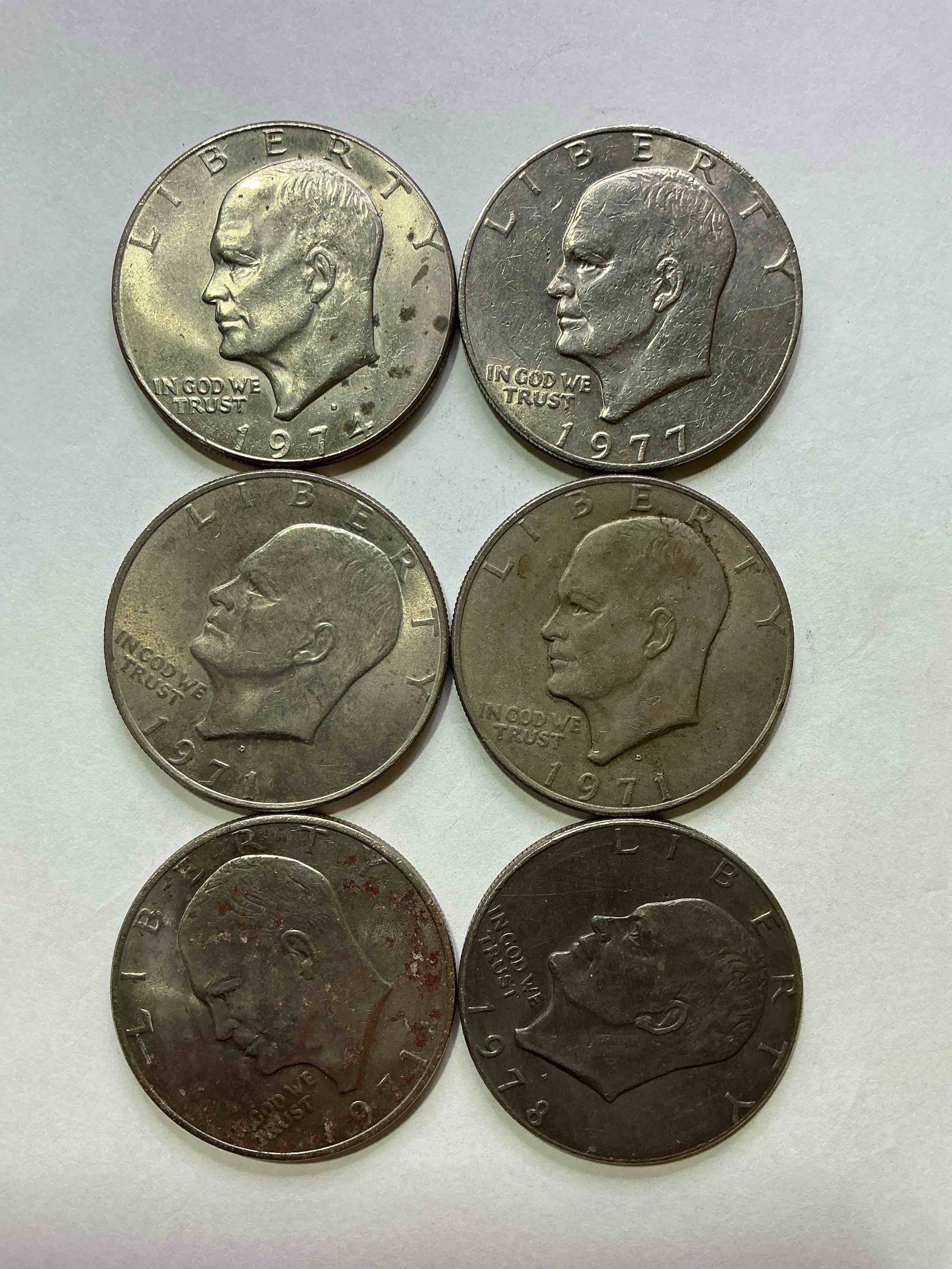 Gorgeous Eisenhower Dollar Coins! These Striking, Large U.S. Coins Were Minted From 1971-1978. Here Are Gorgeous Examples Of “Ike" Dollars From 1971 & More! These Coins Have Become Immensely Popular With Collectors & Some Have Great Toning!