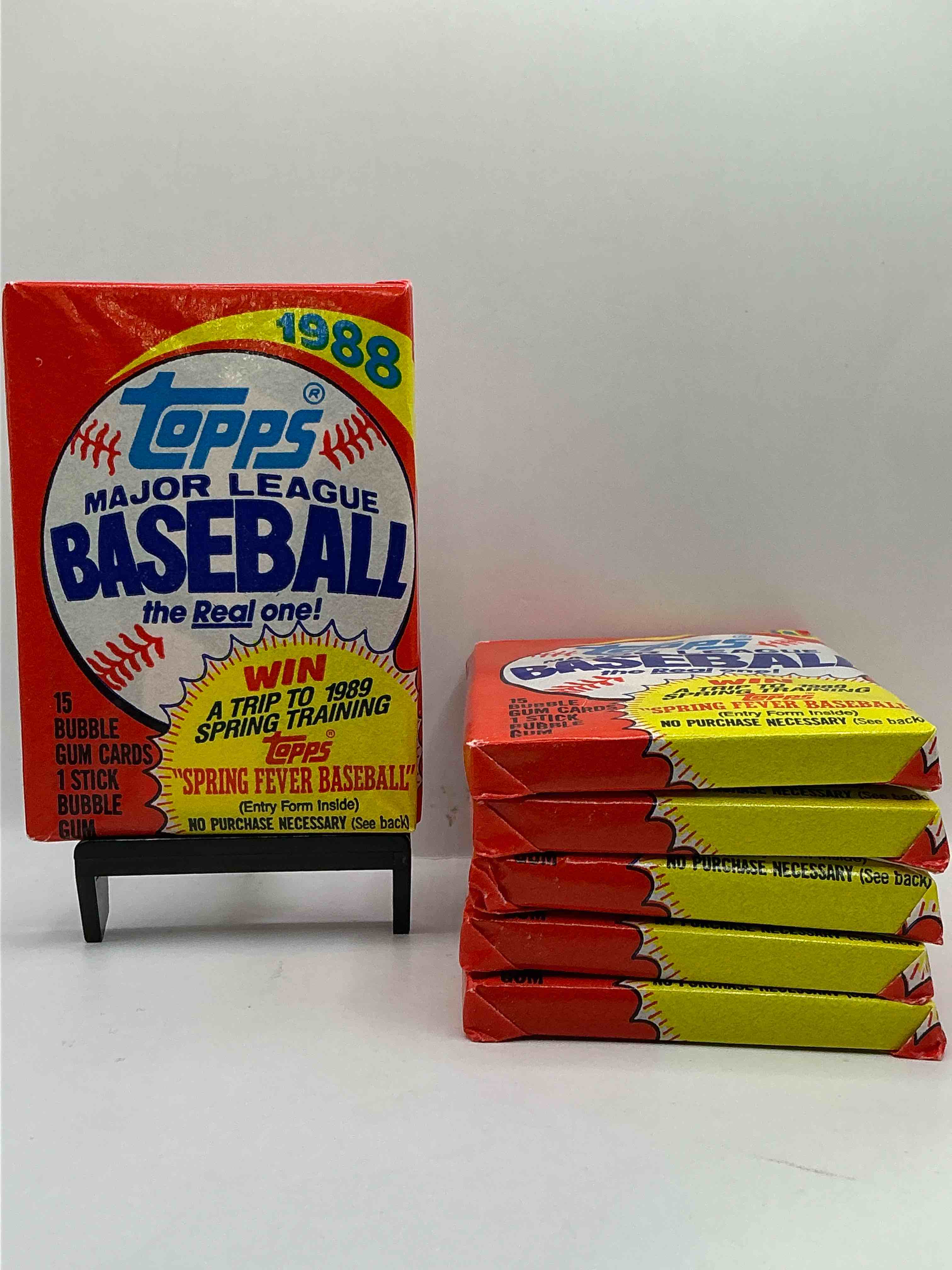 80's Baseball Fan's Rejoice! 1988 Topps Baseball Unopened Wax Packs Full Of Collectible Trading Cards! Search For Valuable Don Mattingly "World Of Baseball" & Nolan Ryan Cards Worth Hundreds In Perfect Condition!