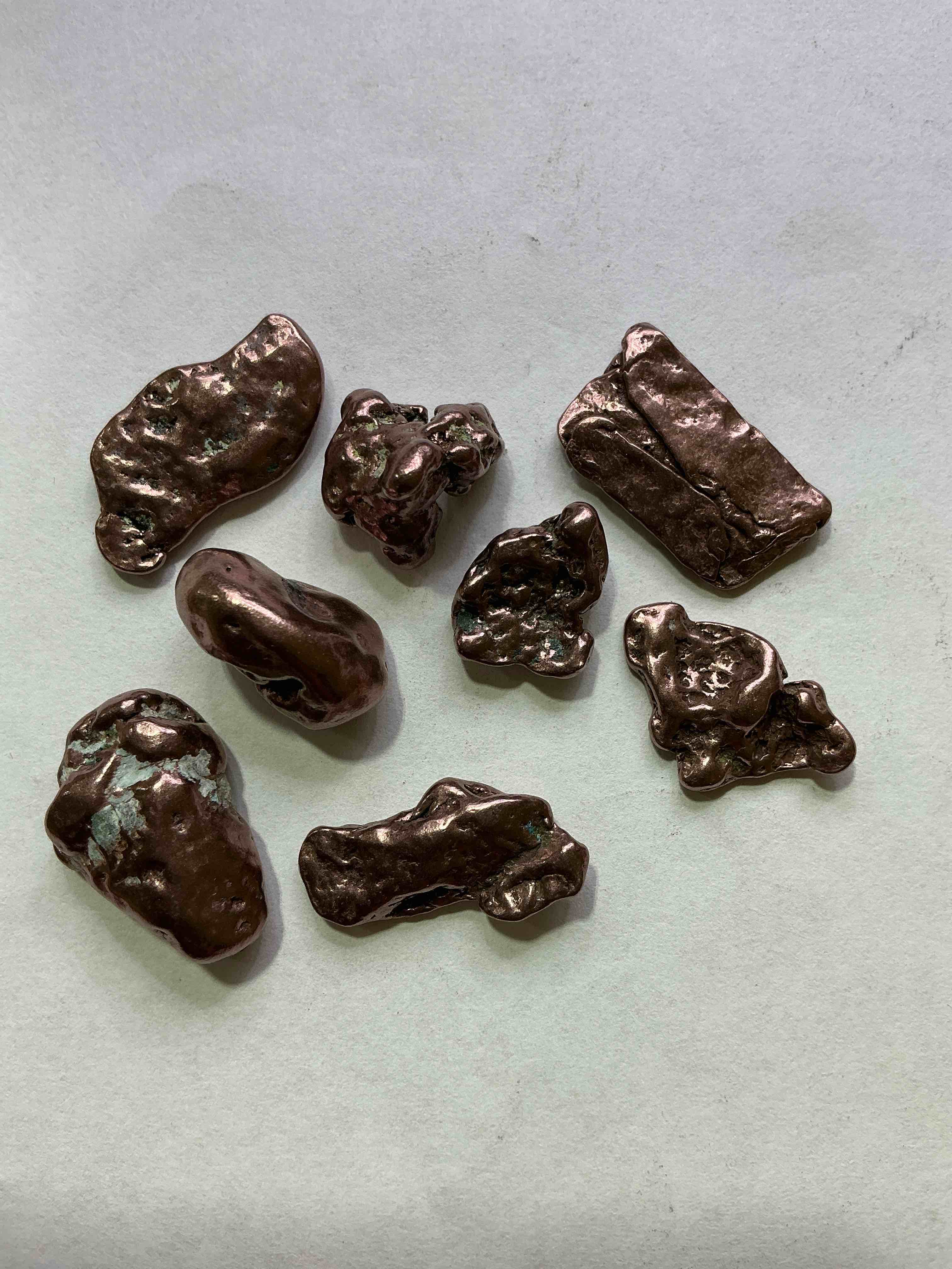 Copper Nuggets In Rare Form! Check Out These Rarely Seen Approximately .999 Copper Nuggets Direct From Prospecting In Copper Harbor, Michigan! Copper In Nugget Form Is Rarely Seen & Each Piece Is Completely Unique. A Great Investment In Fine U.S. Michigan Copper & Also Really Cool Conversation Pieces!