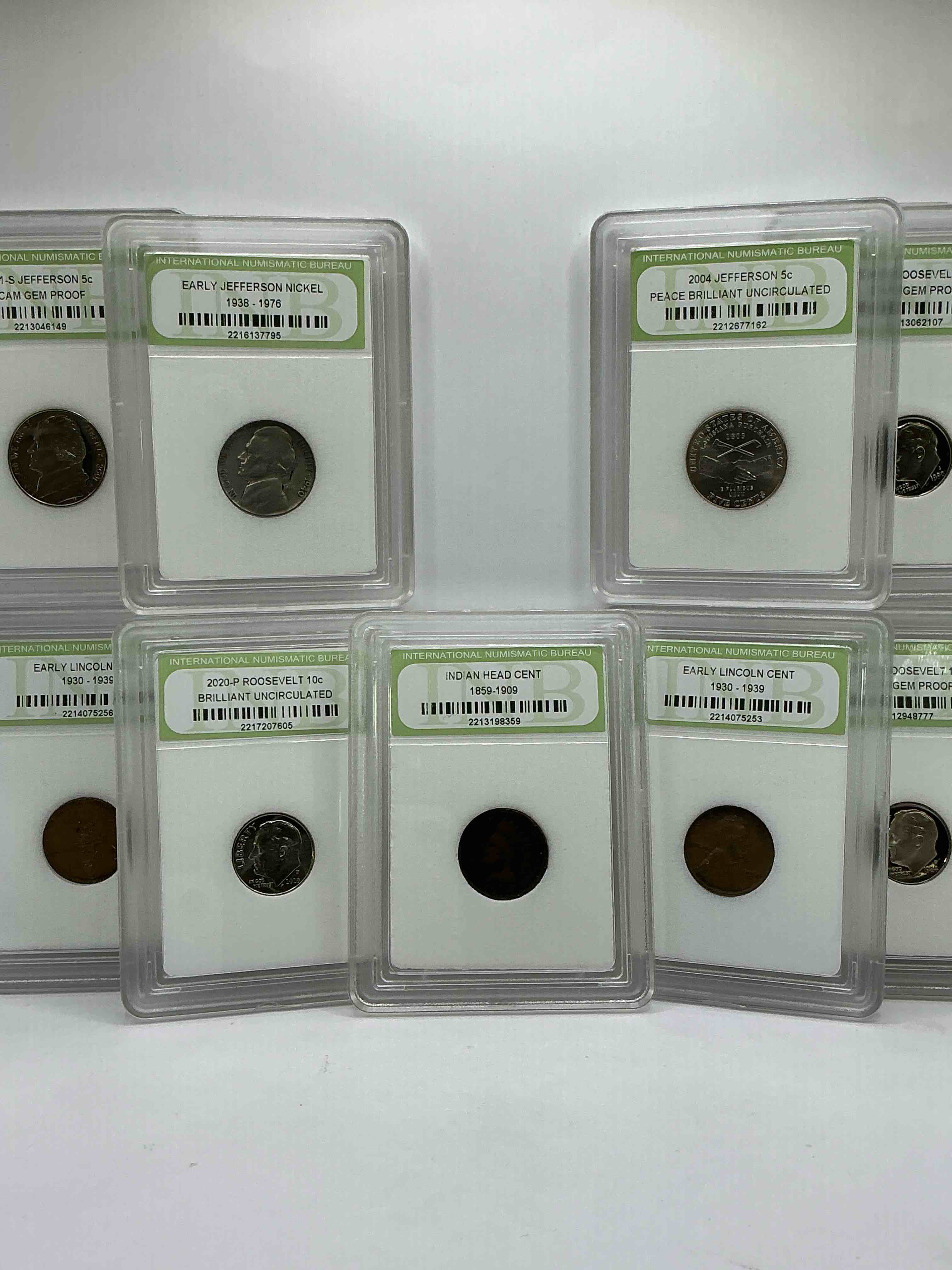 Collector's Dream! 9 Different Rare, Slabbed U.S. Collector Coins In Certified/Catalogued Protective Slab Cases! A Great Way to Build An Incredible Collection Of Protected, Rare U.S. Coins! Great For The Coin Fan & Collector!
