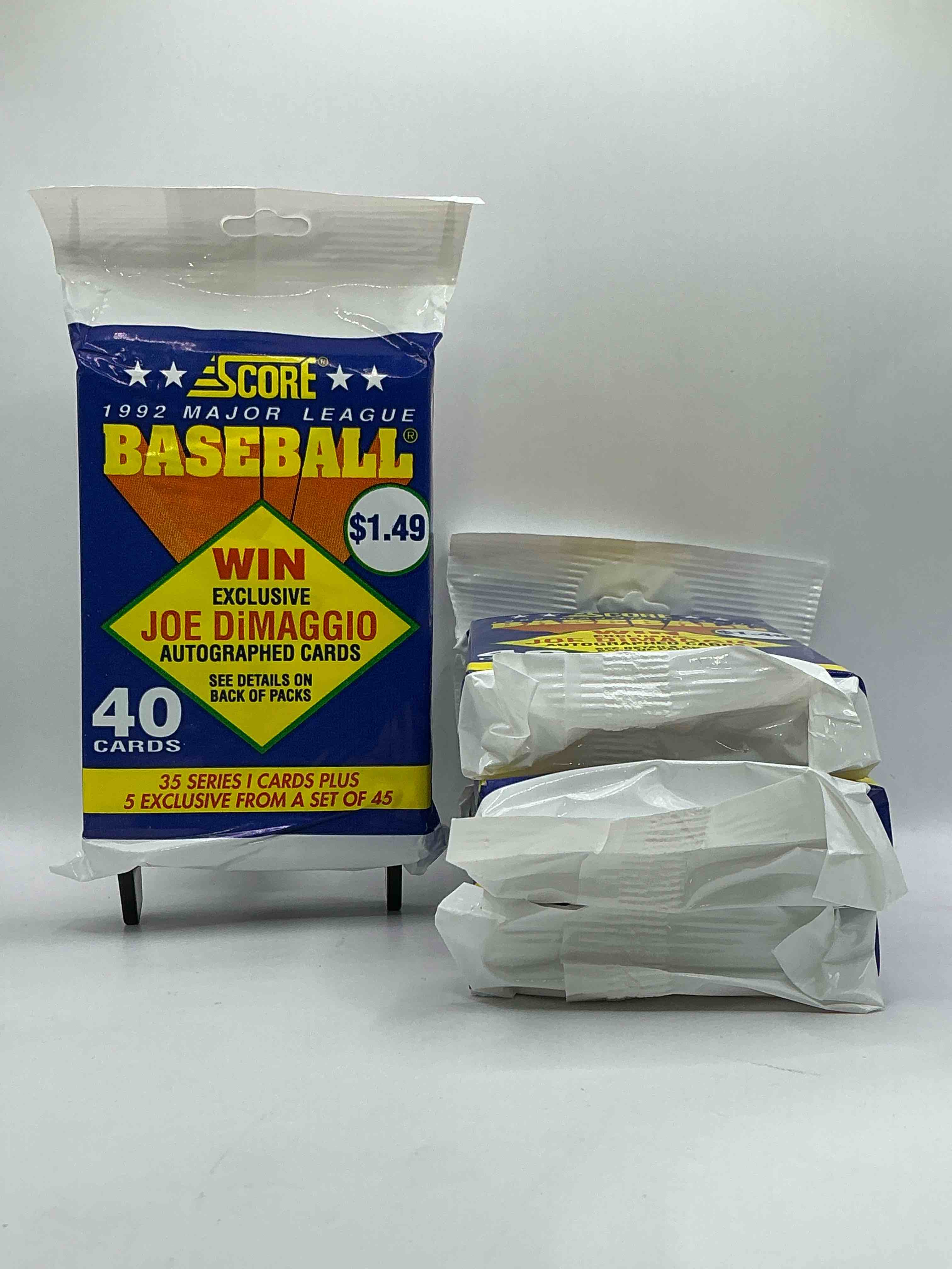 Joe DiMaggio Autograph!? 2,495 Joe DiMaggio Randomly Inserted Signature Cards In The Packs From This Year! 1992 Score Baseball Jumbo Pack Craziness, 40 Cards In Each Pack! See What You Get!