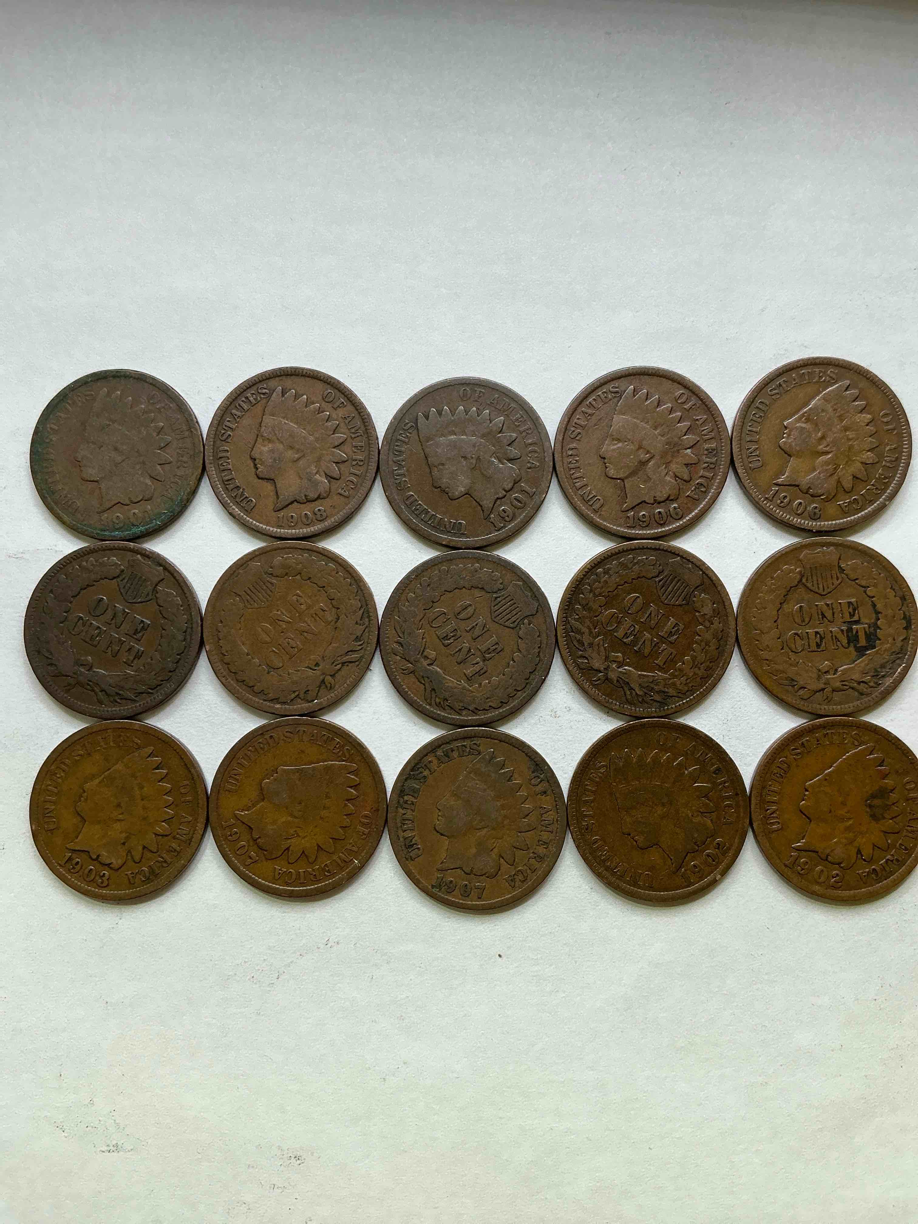 Indian Head Pennies! These Gorgeous U.S. Pennies Were Minted From 1859-1909 & Have Become Serious Collector Items! The "Indian Head" Design Is Actually A Representation Of Lady Liberty Wearing An Indian Headdress. Here Are Beautiful, Well-Kept Examples Representing Many Different Mint Years! Great For Collecting, Investing & Learning History, & Rare With Visible Dates!