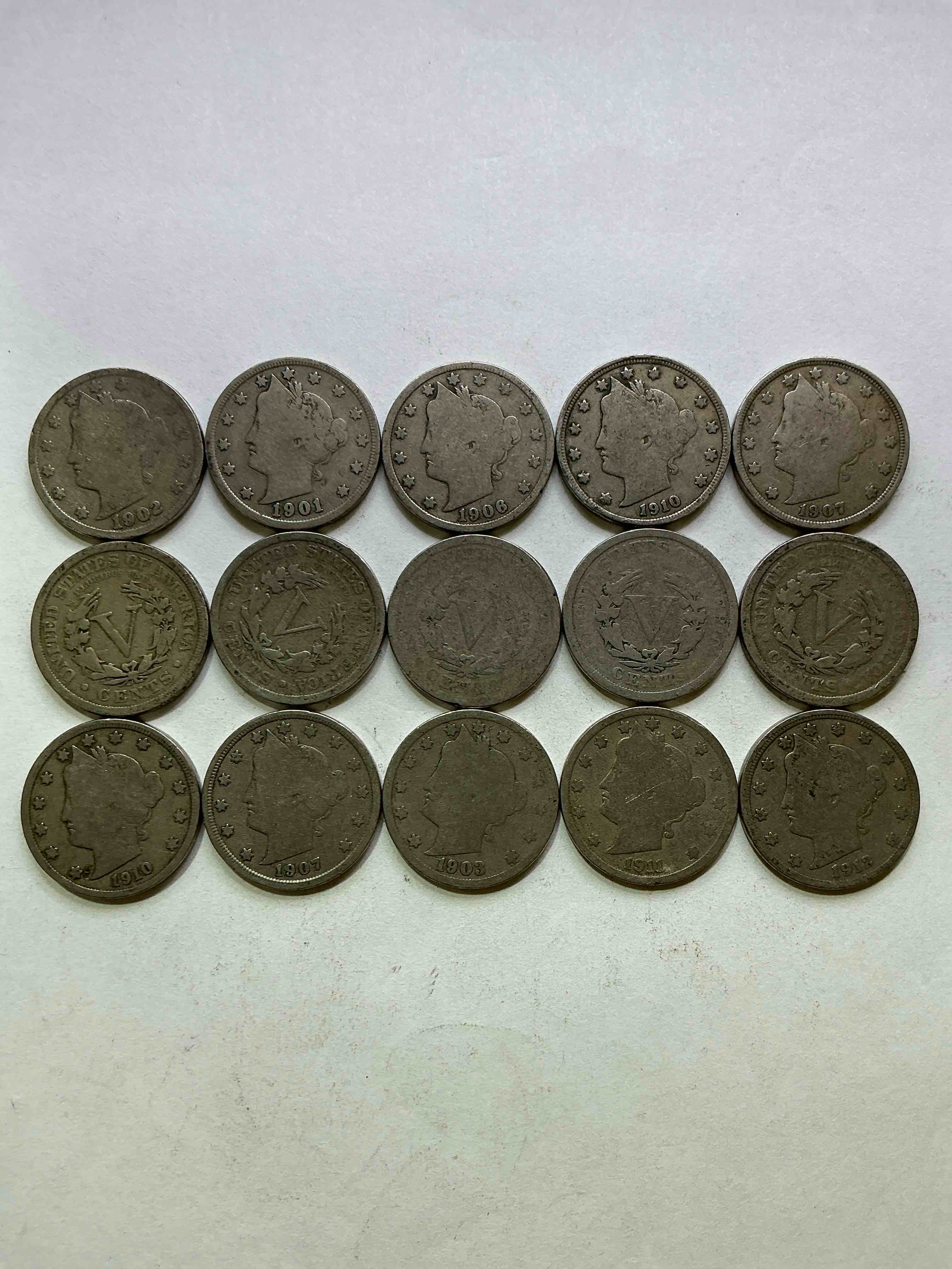 Antique U.S. V Nickels! Think Of The History These Coins Have Seen!, Liberty Head V Nickels Were Minted Up Until 1913 & Were The Style Of Nickels Before Buffalo Nickels. Own Some Cool Pieces Of History! Rare To See These Coins With The "Date On" In Circulated Condition!