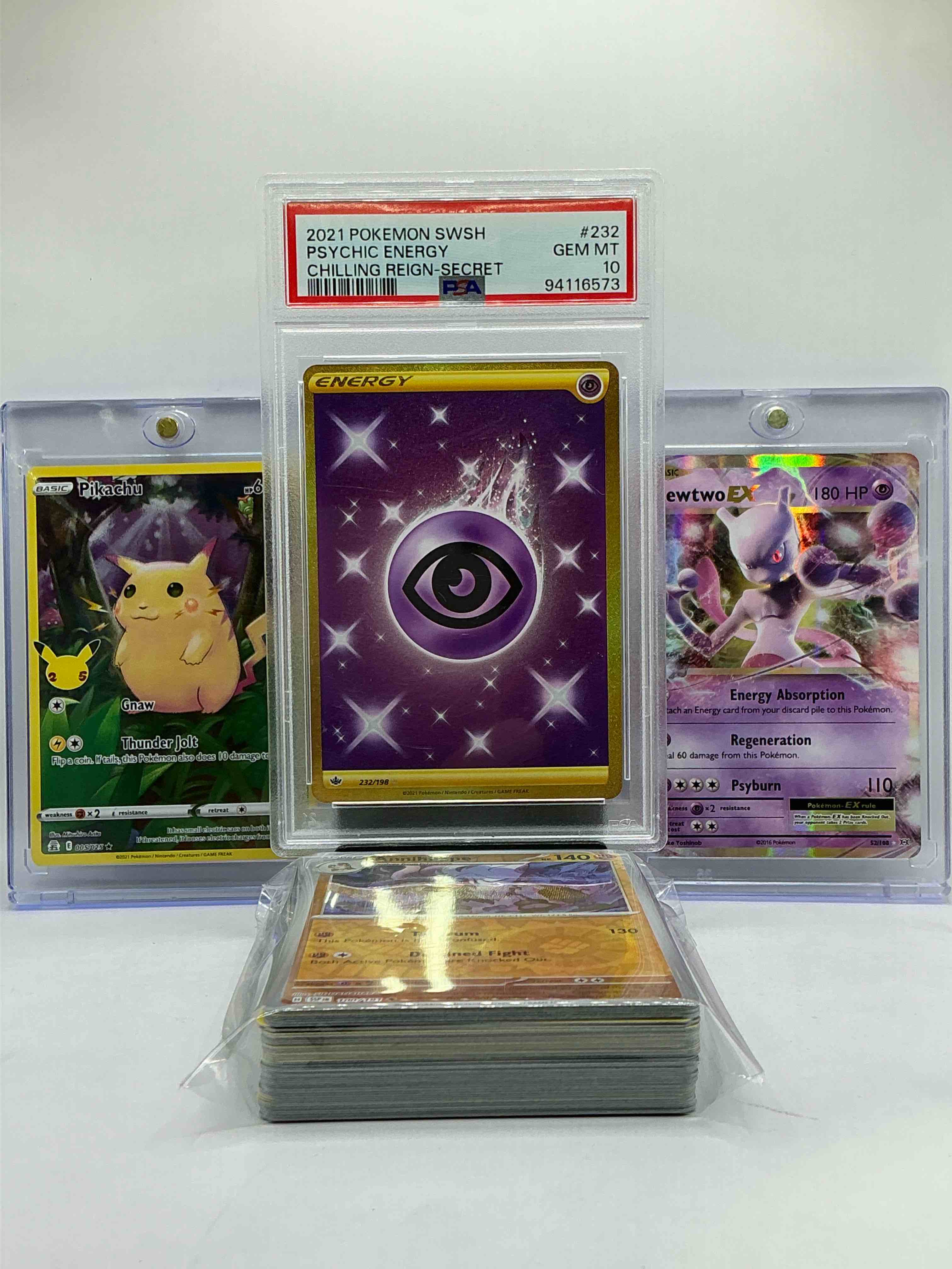 Pokémon Palooza! Pikachu Holo, Mewtwo EX Holo, PSA Gem Mint 10 Energy Card & More! Insane Pokémon Lot… Includes Commons, Holos, Legends & More!