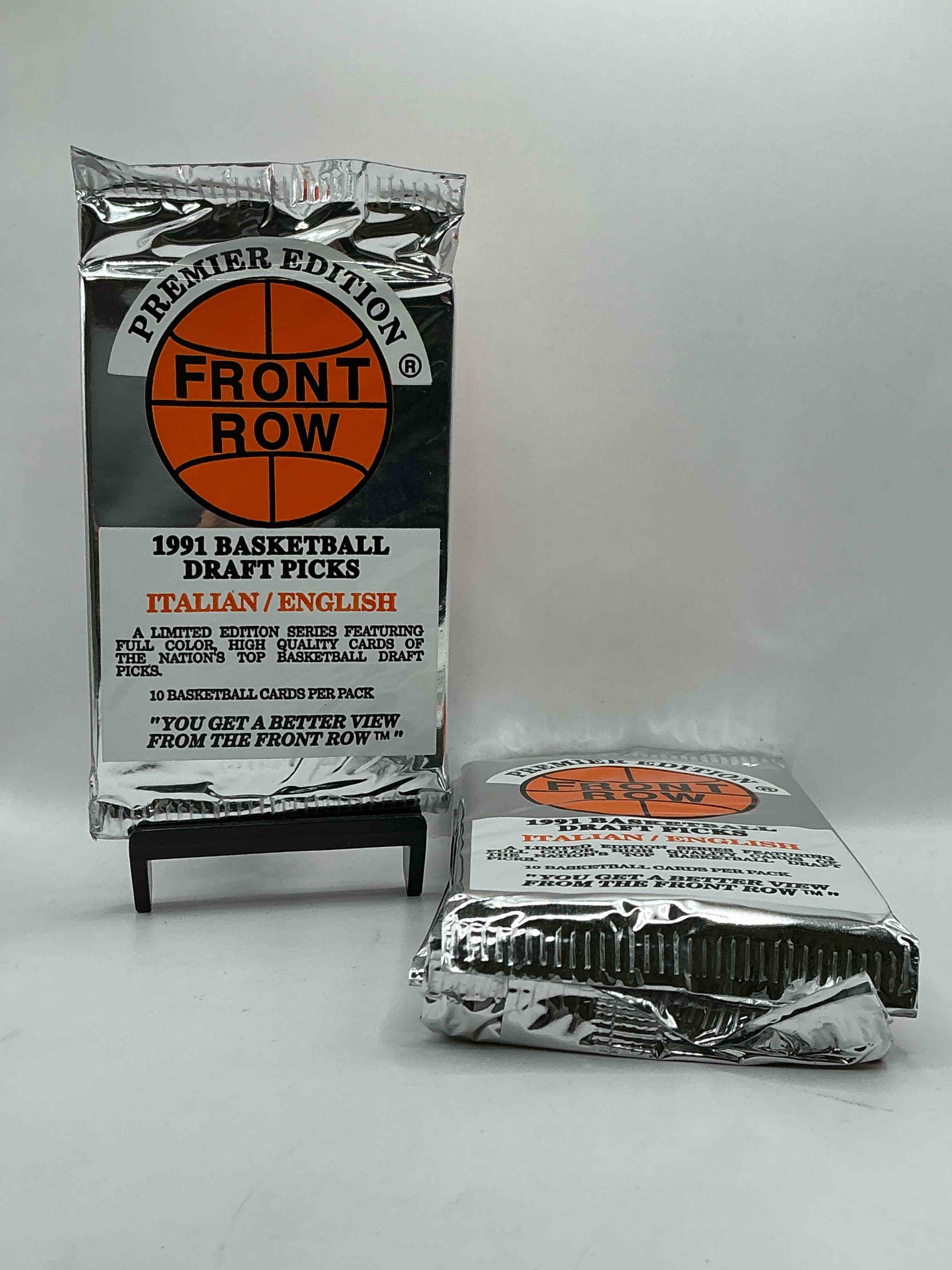 1991 Throwback Rarity! Here's Something You've Probably NEVER Seen! 1991 Front Row College Basketball / NBA Unopened Sealed Packs, Direct From Sealed Original Retail Case! Includes Randomly Inserted Rare Autograph Cards! Front Row Was The “Original" College Jersey Card Packs Back In The Day & Has Long Been Defunct. These Cards Are Becoming Serious Collector Items Due To Their Scarcity. These Things Are Serious Rare! Own Some Great Sports Card History & Something You'll Rarely See Again!