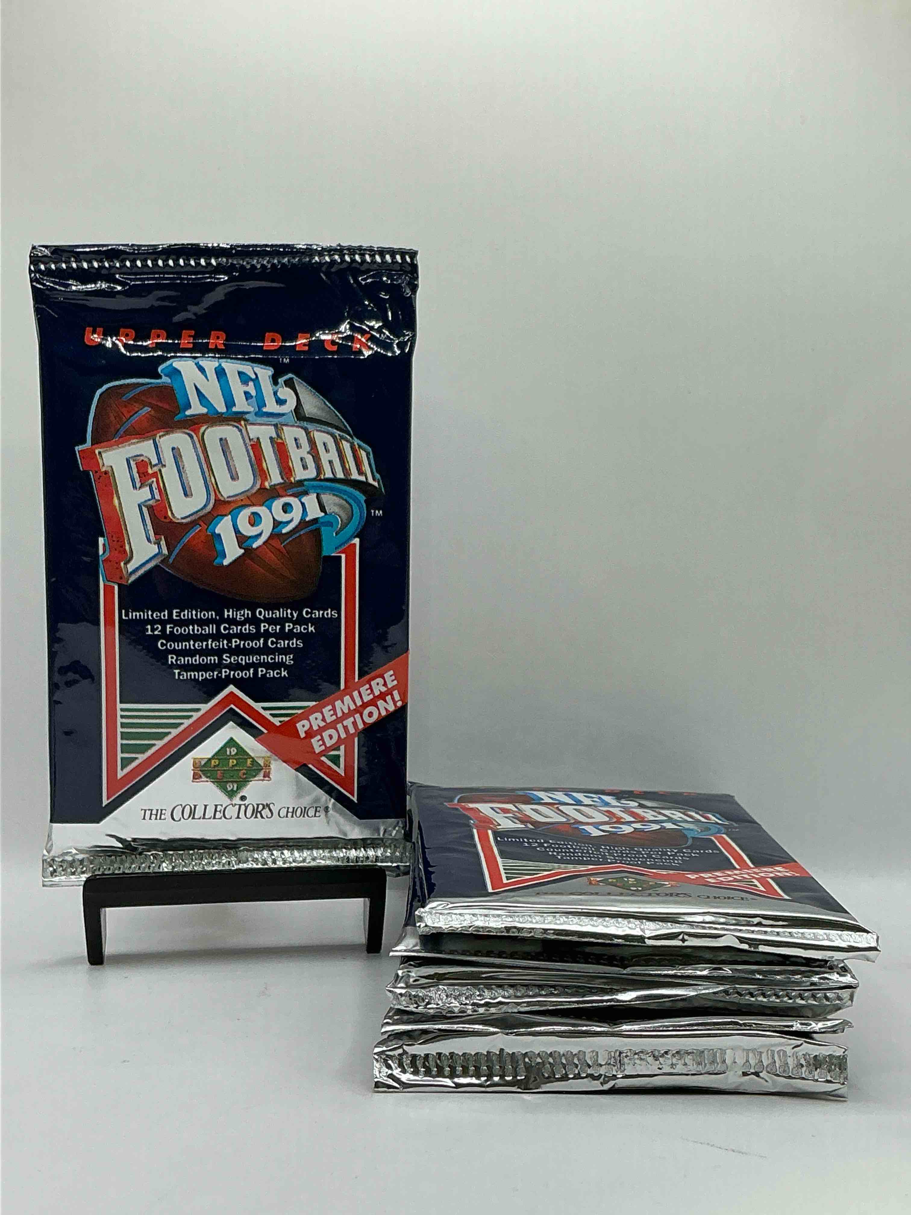 Rare & Vintage! 1991 Upper Deck Unopened NFL Football Packs! Direct From Original Box! Brett Favre Rookie Year! Search For Brett Favre Rookie & Other 80s Stars!