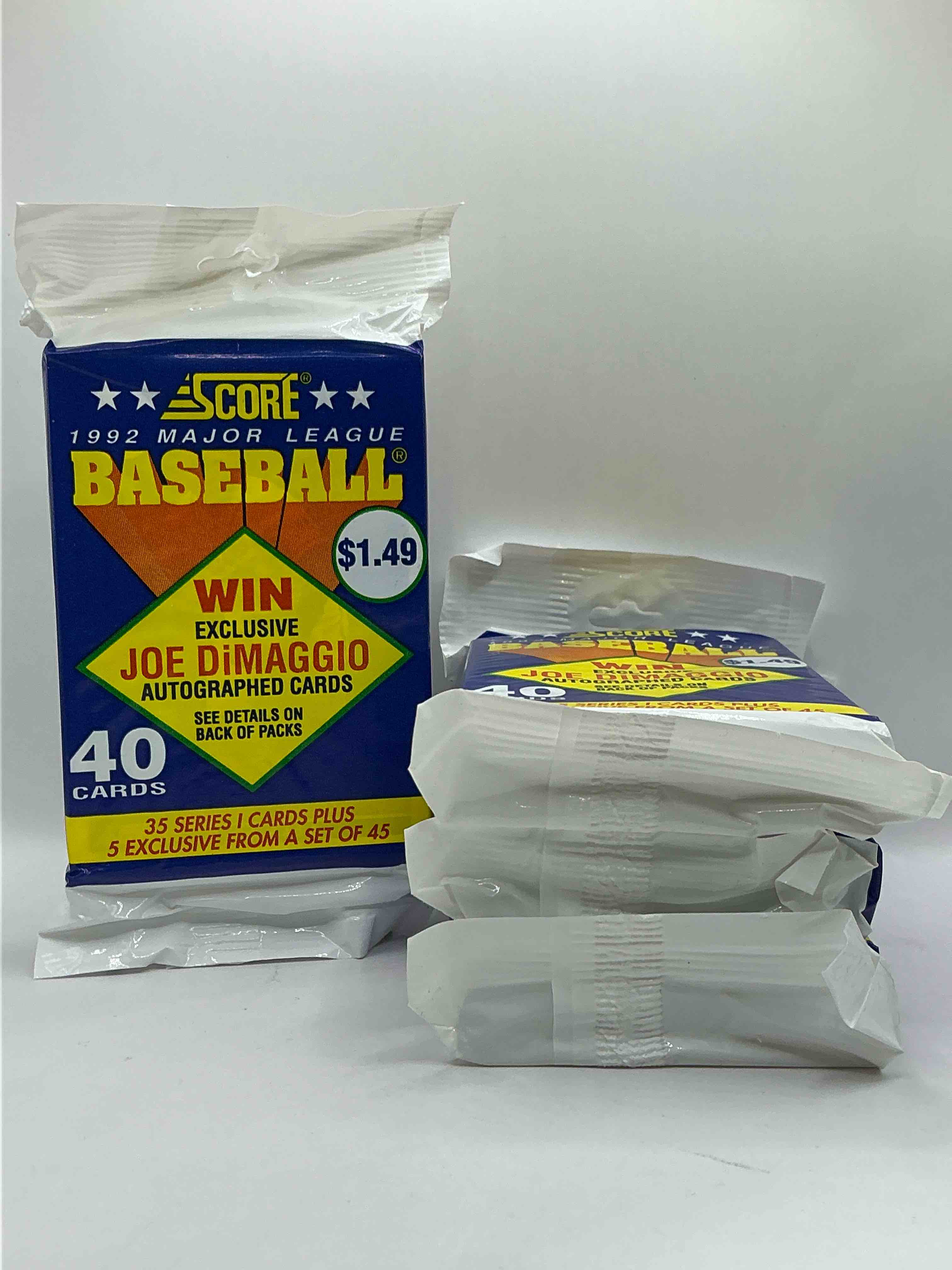 Joe DiMaggio Autograph!? 2,495 Joe DiMaggio Randomly Inserted Signature Cards In The Packs From This Year! 1992 Score Baseball Jumbo Pack Craziness, 40 Cards In Each Pack! See What You Get!