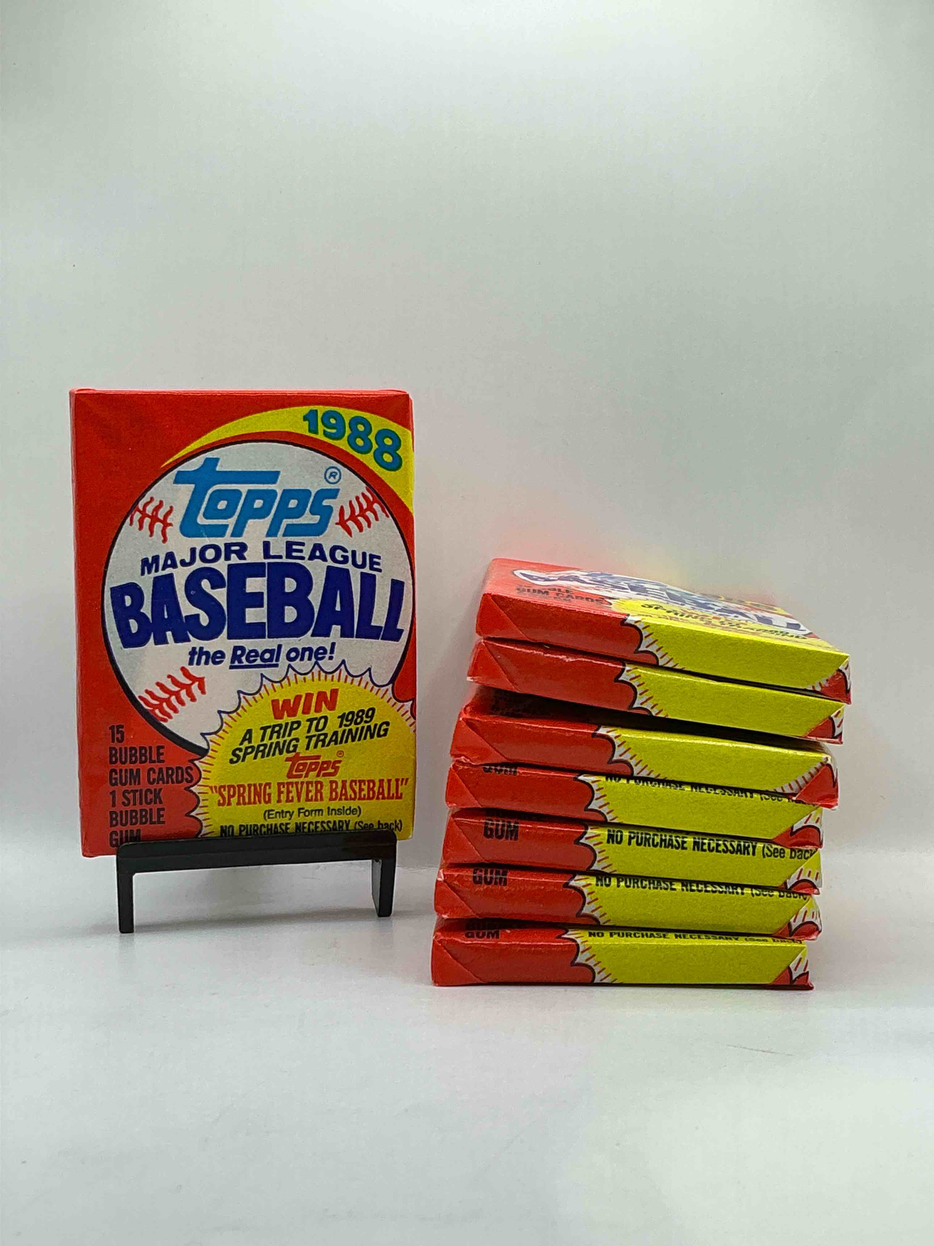 80's Baseball Fan's Rejoice! 1988 Topps Baseball Unopened Wax Packs Full Of Collectible Trading Cards! Search For Valuable Don Mattingly "World Of Baseball" & Nolan Ryan Cards Worth Hundreds In Perfect Condition!