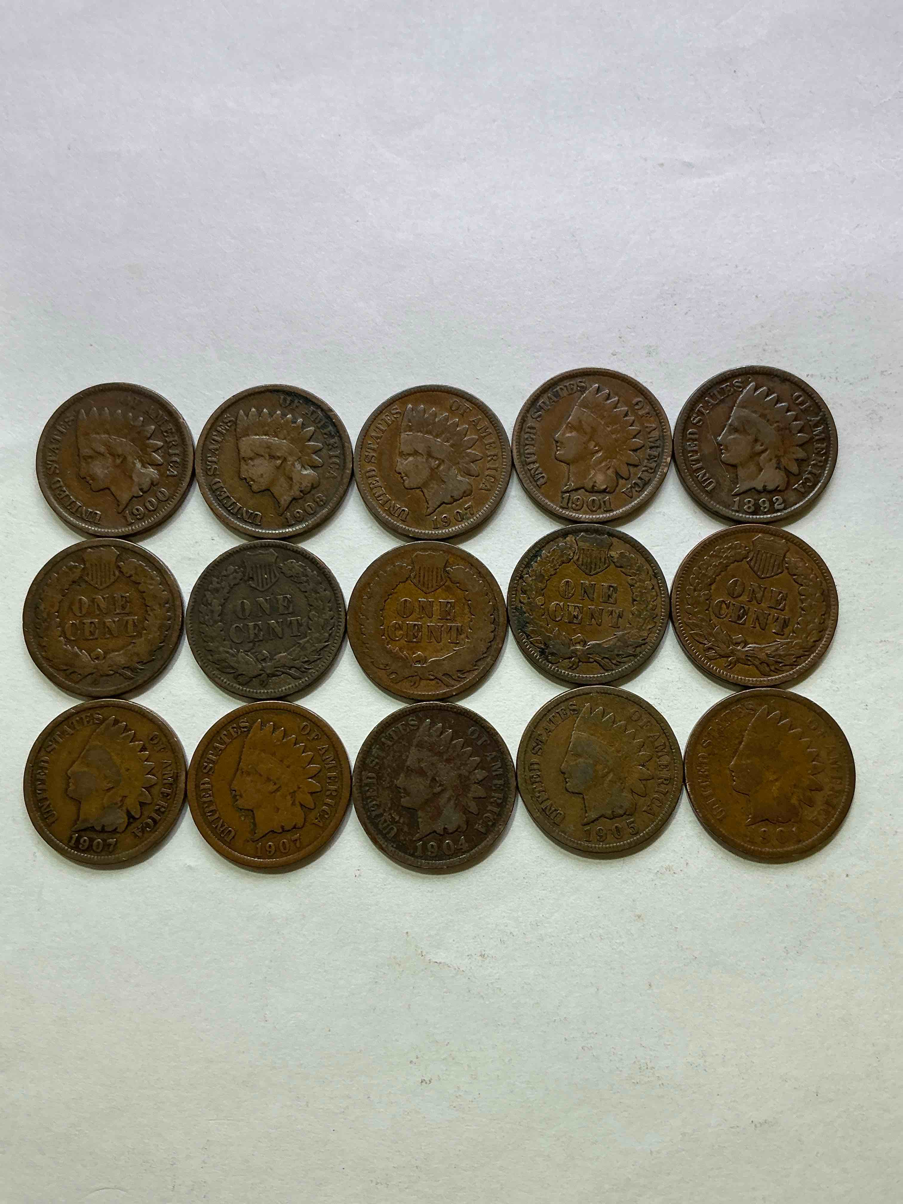 Indian Head Pennies! These Gorgeous U.S. Pennies Were Minted From 1859-1909 & Have Become Serious Collector Items! The "Indian Head" Design Is Actually A Representation Of Lady Liberty Wearing An Indian Headdress. Here Are Beautiful, Well-Kept Examples Representing Many Different Mint Years! Great For Collecting, Investing & Learning History, & Rare With Visible Dates!