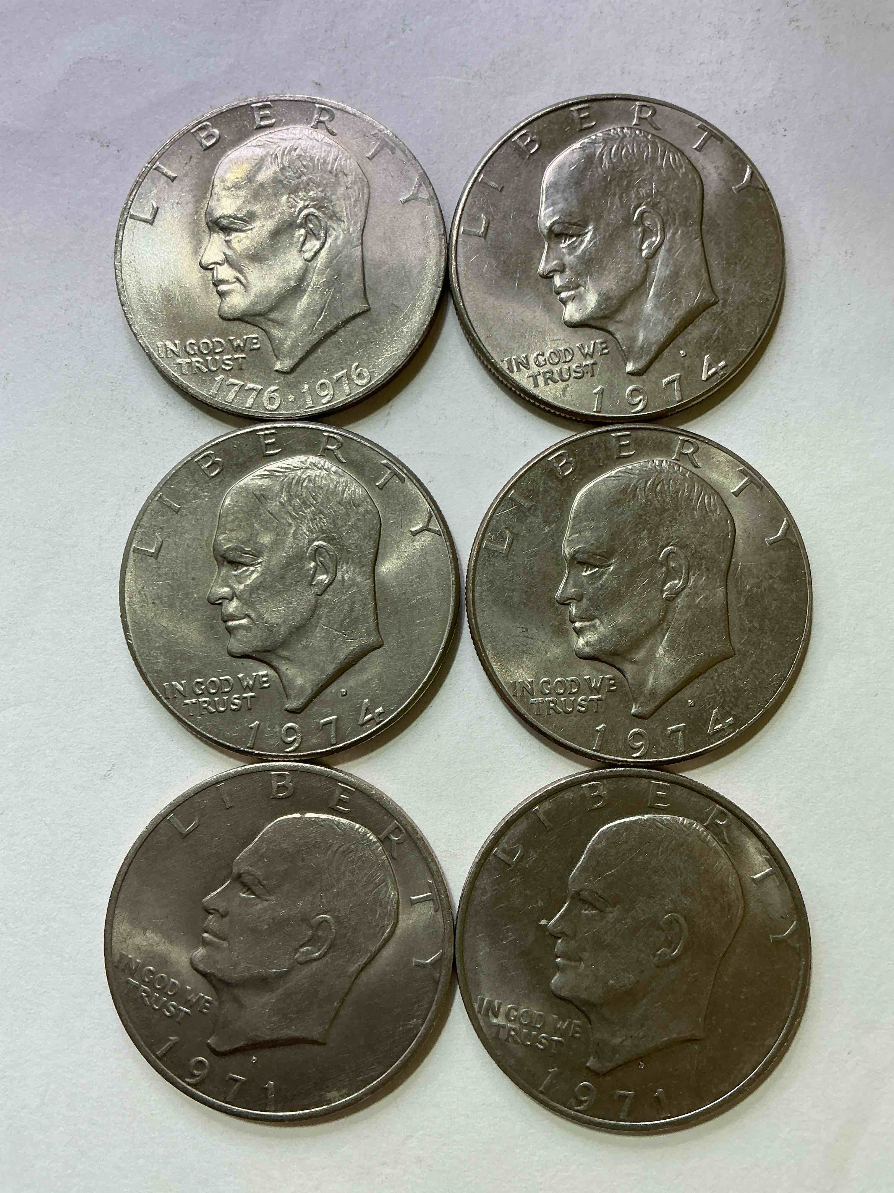 Gorgeous Eisenhower Dollar Coins! These Striking, Large U.S. Coins Were Minted From 1971-1978. Here Are Gorgeous Examples Of “Ike" Dollars From 1976 & More! These Coins Have Become Immensely Popular With Collectors & Some Have Great Toning!