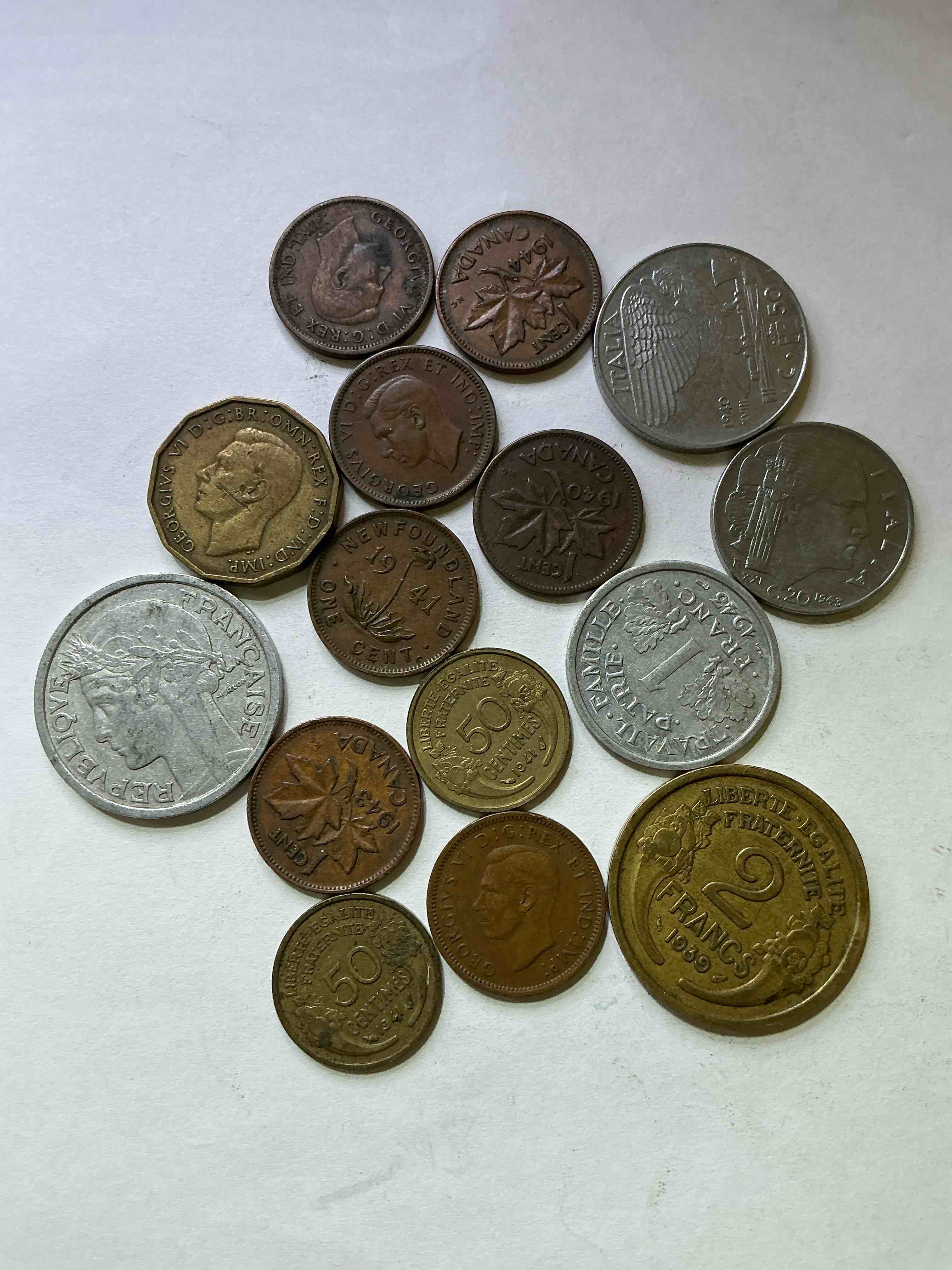 World War Two Buffs Rejoice! Up For Auction Is An Awesome Collection Of World War II Era Coins (1939-1945) From Around The World! Really Hard To Collect & Find In One Place! Really Cool Pieces Of History!