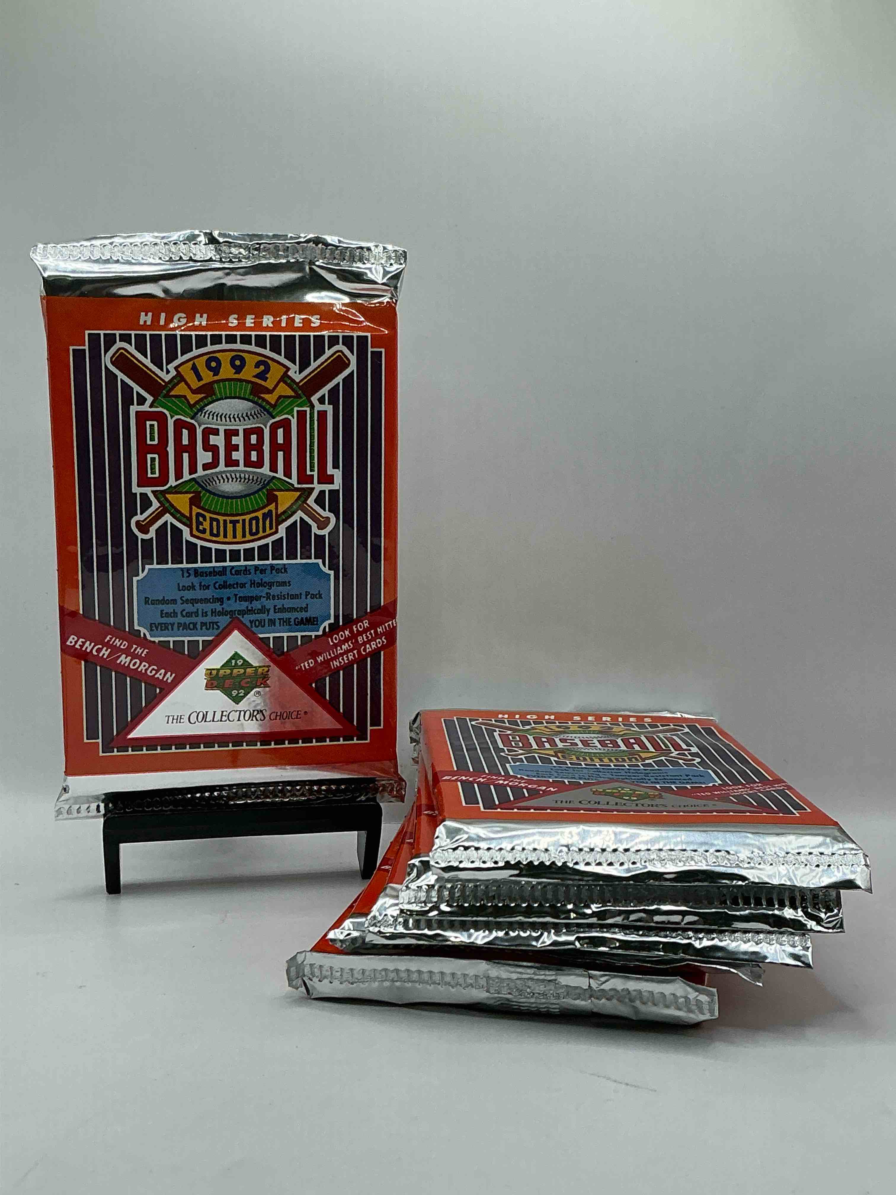 1992 Upper Deck Baseball Sealed Sports & Collectible Card Pack, Direct From Original Sealed Retail Case! Search For Ultra Rare & Valuable Ted Williams & Johnny Bench Signed Insert Cards As Well As Deion Sanders, Ken Griffey Jr., Nolan Ryan & So Much More!