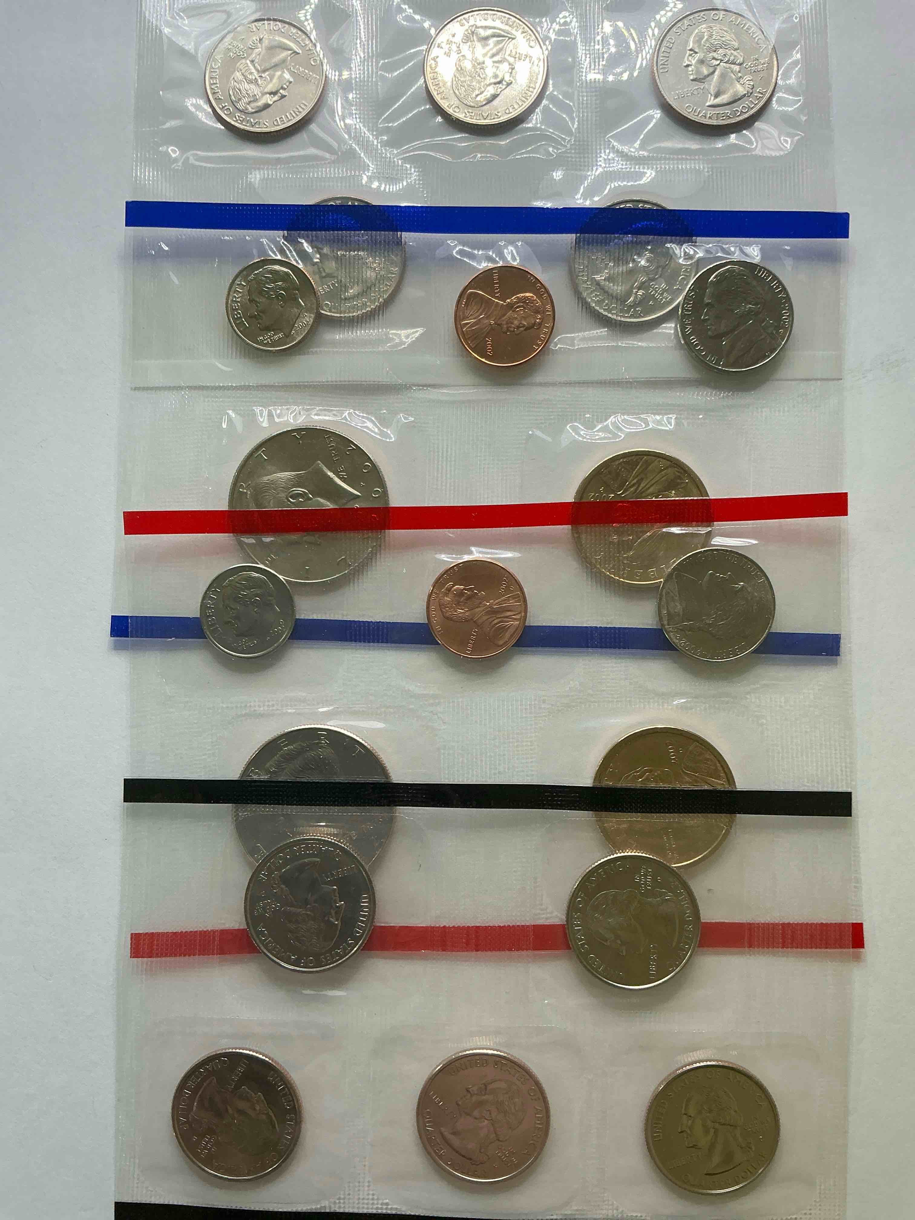 2002 Philadelphia & Denver Mint Set Coins! 20 Coin Mint Set, Including Sacagawea Dollars, Half Dollars, State Quarters, Nickels, Dimes & Pennies! Wow!