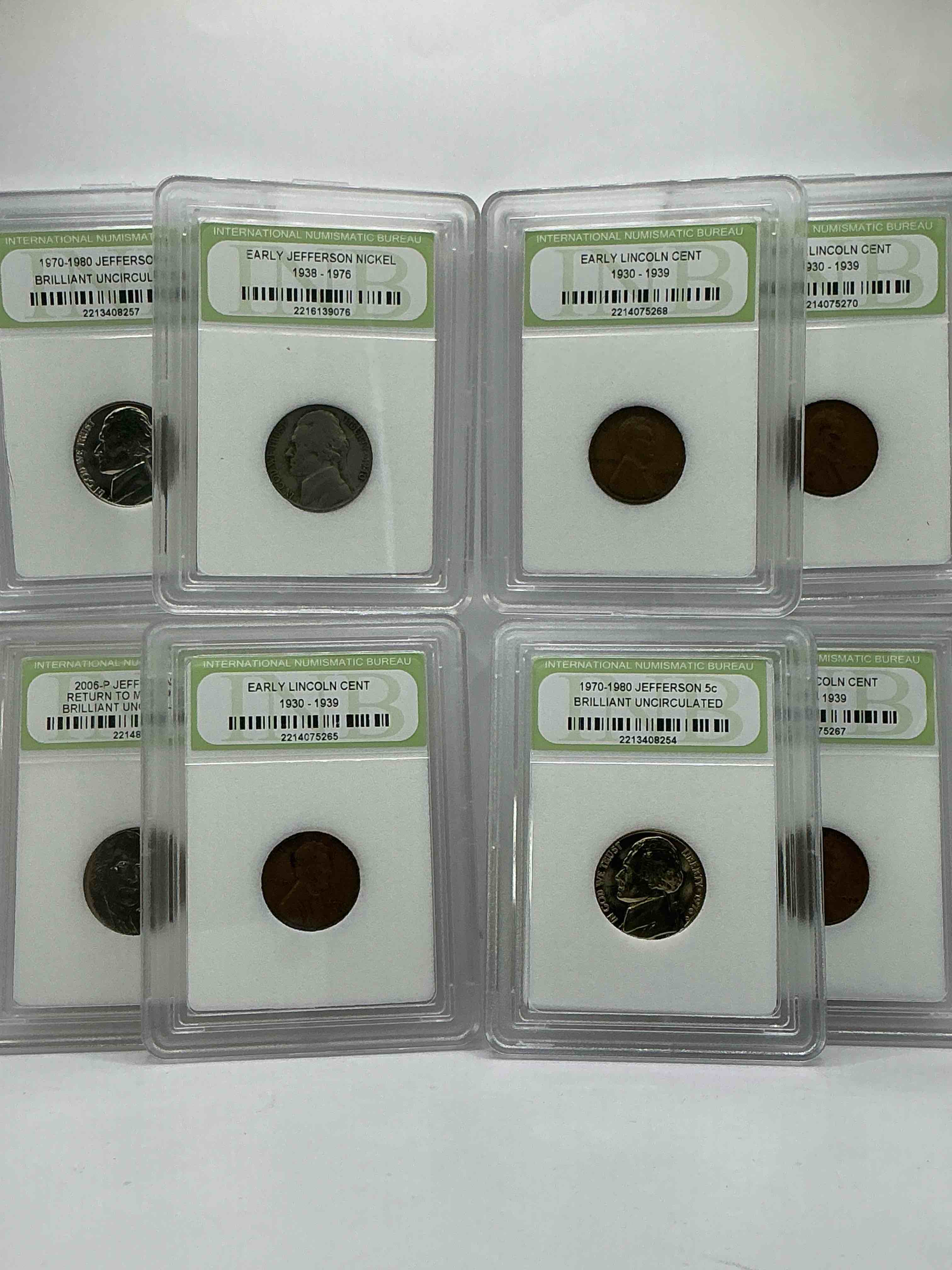 Collector's Dream! 8 Different Rare, Slabbed U.S. Collector Coins In Certified/Catalogued Protective Slab Cases! A Great Way to Build An Incredible Collection Of Protected, Rare U.S. Coins! Great For The Coin Fan & Collector!