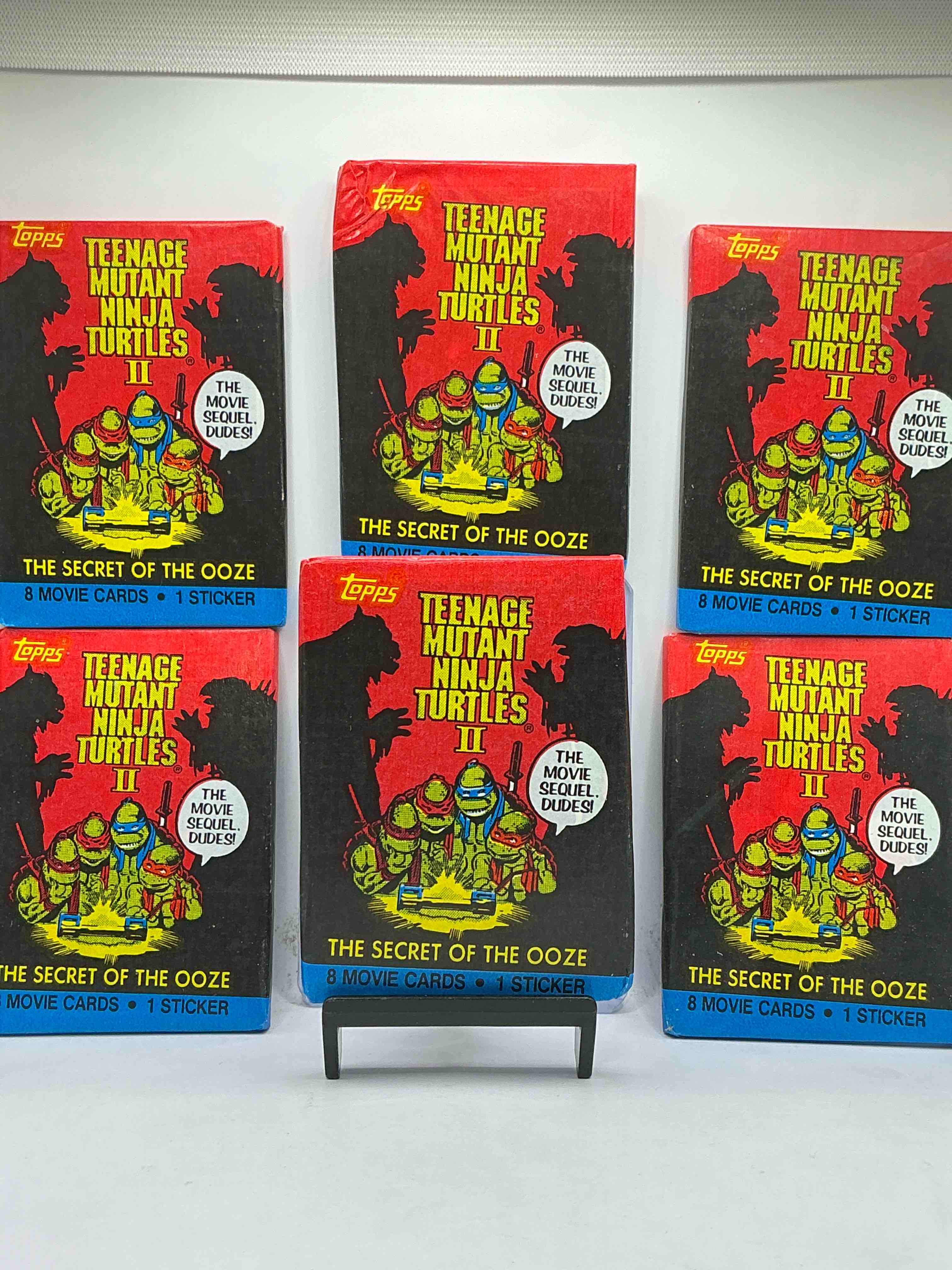 1991 Rare Turtle WOW! Teenage Mutant Ninja Turtles Movie Cards, Unopened Wax Pack Direct From Original Retail Case! Own Some Rare TMNT Movie Memorabilia From 1991, Almost Impossible To Find! 