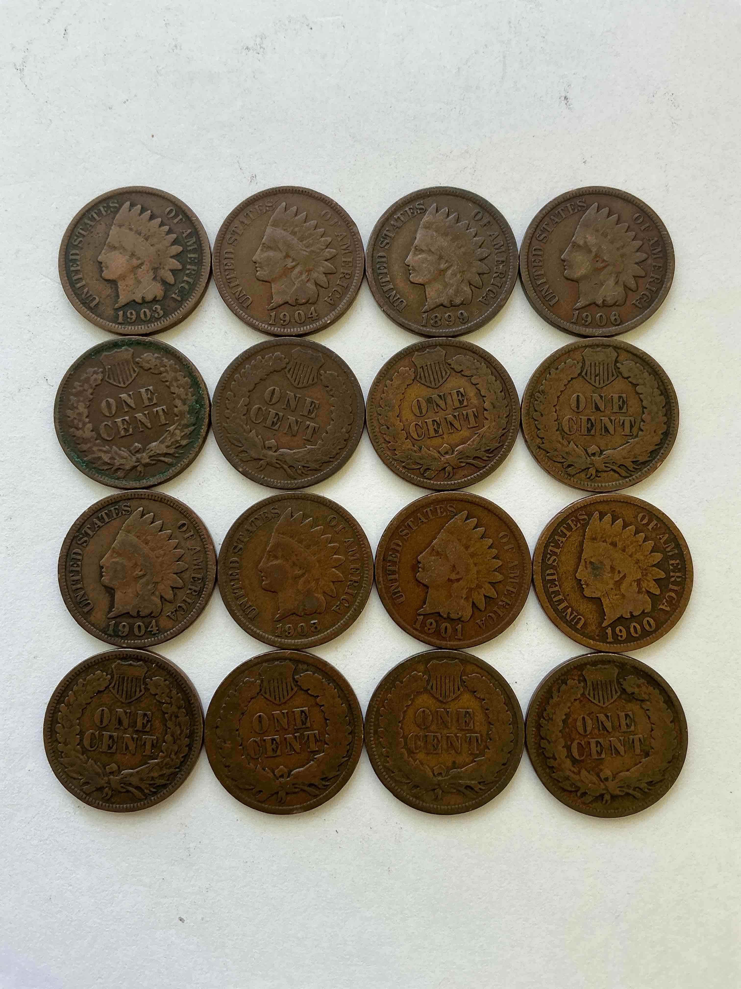 Indian Head Pennies! These Gorgeous U.S. Pennies Were Minted From 1859-1909 & Have Become Serious Collector Items! The "Indian Head" Design Is Actually A Representation Of Lady Liberty Wearing An Indian Headdress. Here Are Beautiful, Well-Kept Examples Representing Many Different Mint Years! Great For Collecting, Investing & Learning History, & Rare With Visible Dates!