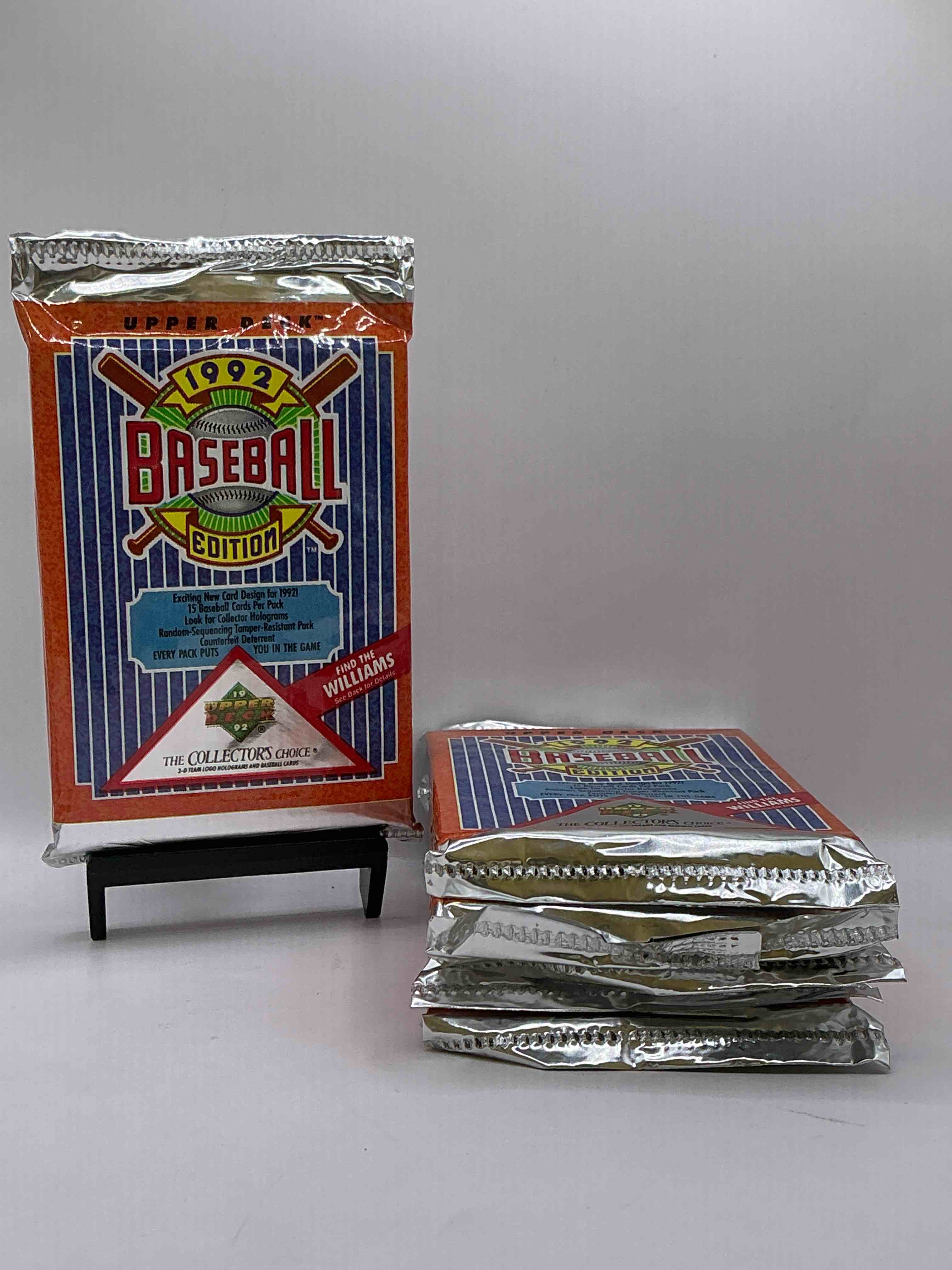 1992 Upper Deck Baseball Sealed Sports & Collectible Card Pack, Direct From Original Sealed Retail Case! Search For Ultra Rare & Valuable Ted Williams & Johnny Bench Signed Insert Cards As Well As Deion Sanders, Ken Griffey Jr., Nolan Ryan & So Much More!