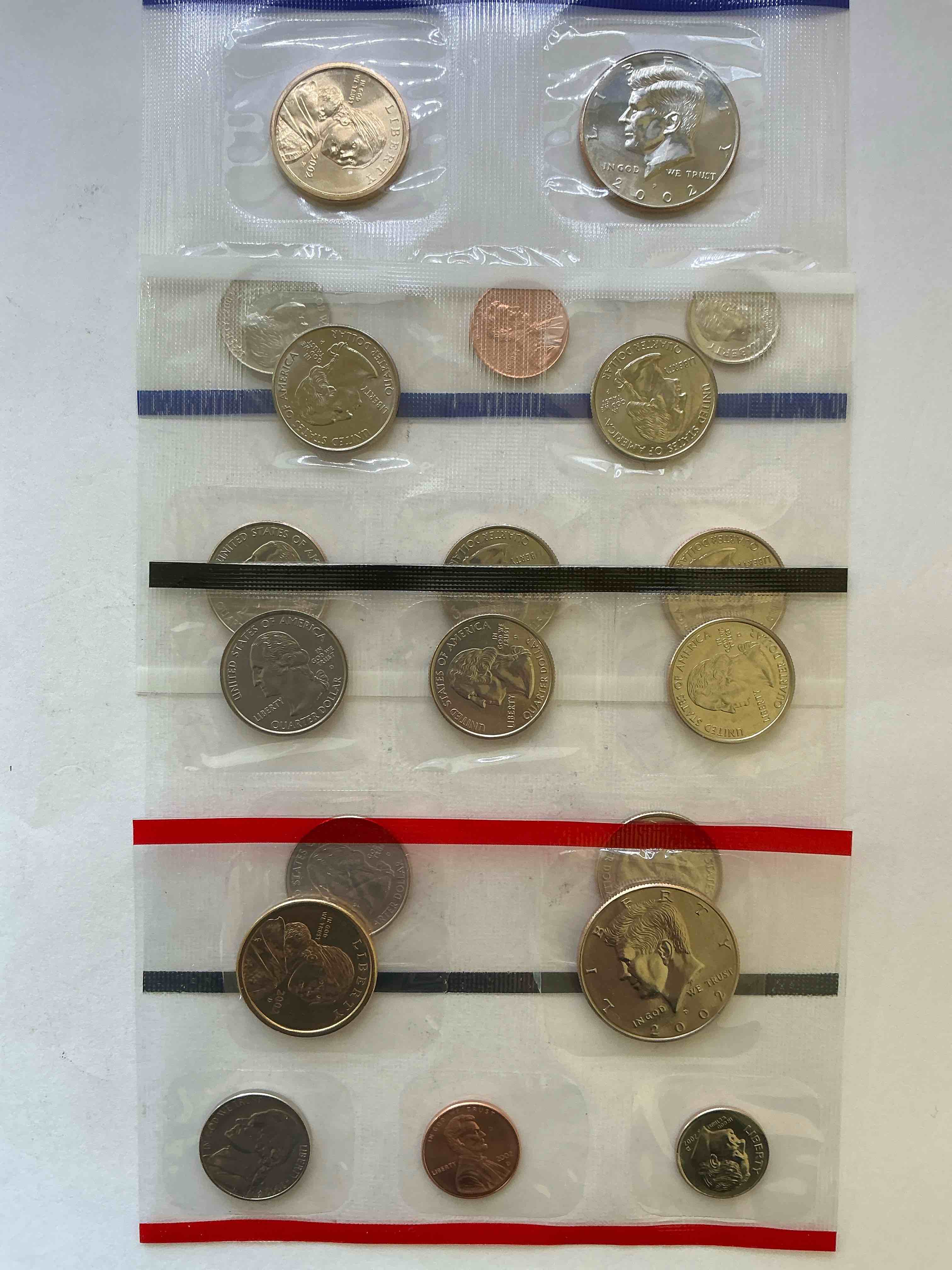 2002 Philadelphia & Denver Mint Set Coins! 20 Coin Mint Set, Including Sacagawea Dollars, Half Dollars, State Quarters, Nickels, Dimes & Pennies! Wow!