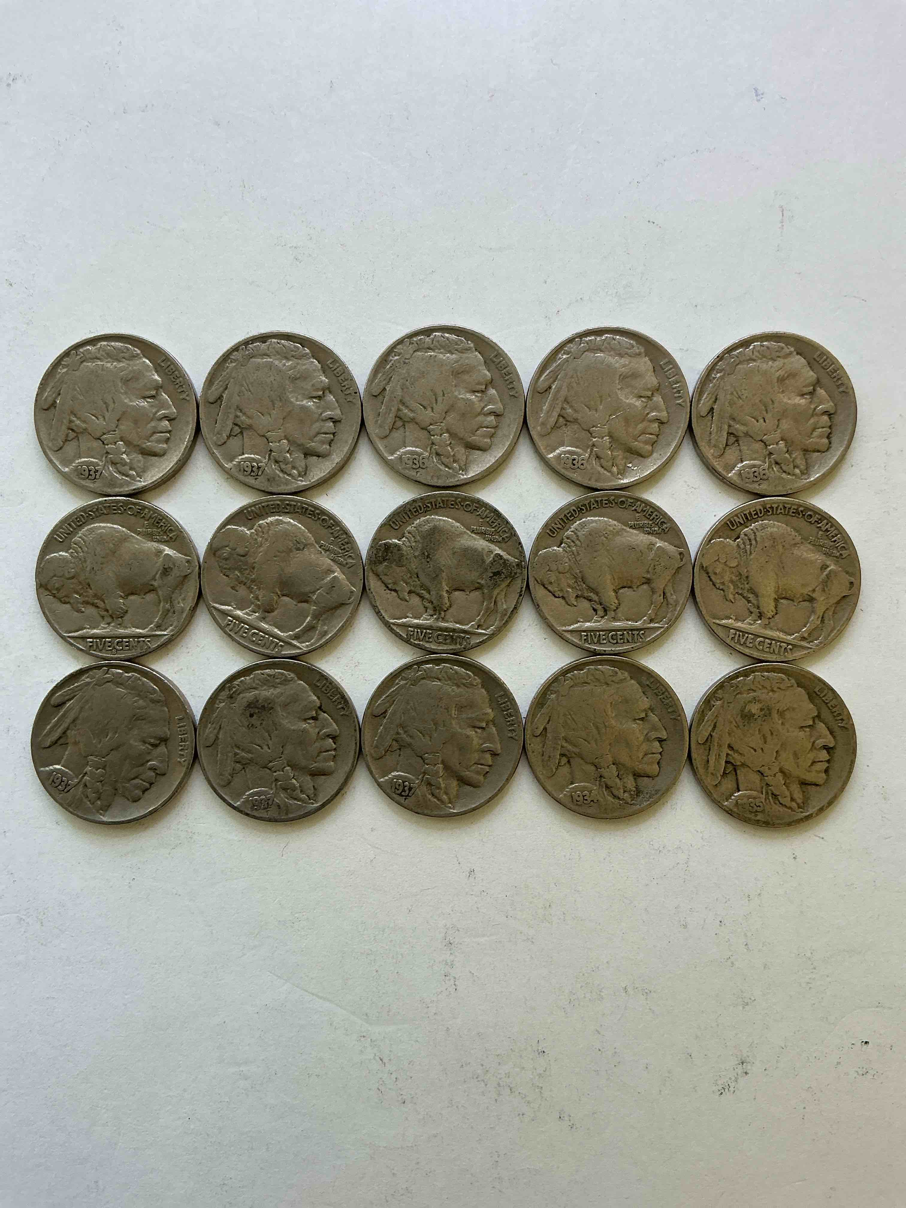 Historic Buffalo Nickels! Indian Head Buffalo Nickels Were Minted From 1913 To 1938 & Have Become A Favorite For Coin Collectors Around The World! Own Pieces Of American History With These Cool Indian Head Buffalo Nickels In Circulated Condition, Most With Visible Dates Which Is Very Rare For Buffalo Nickels!