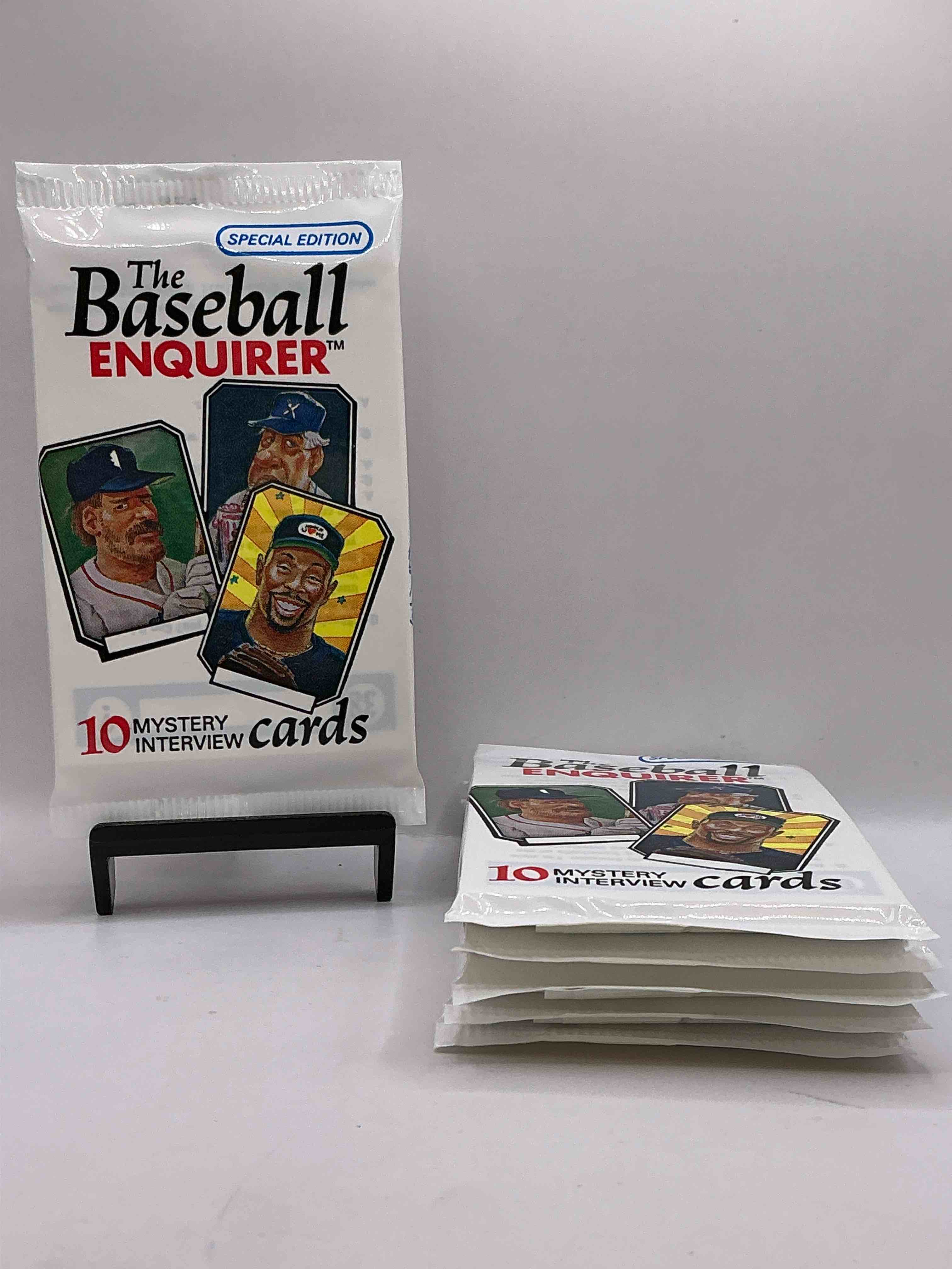 1992 Baseball Enquirer Mystery Cards! The Baseball Enquirer Special Edition Cards! These Cards Include Rare Interviews, Inside Scoops, Colorful Commentary & More! 10 Cards Per Pack!