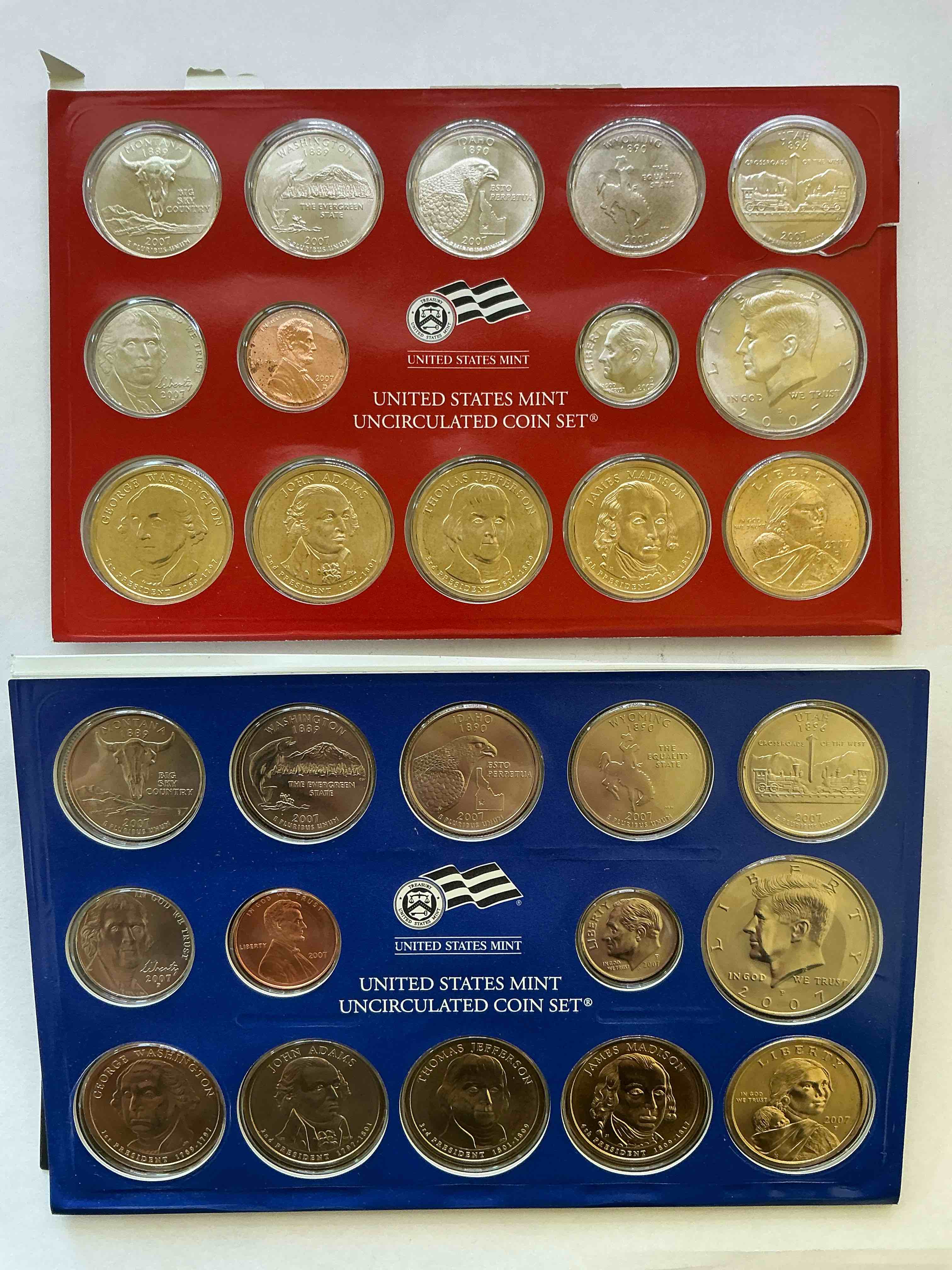 2007 Mint Set! Uncirculated 28 Coin Set, Including President Dollar Coins, Half Dollars, State Quarters, Dimes, Nickels & Pennies! Insane Mint Set!