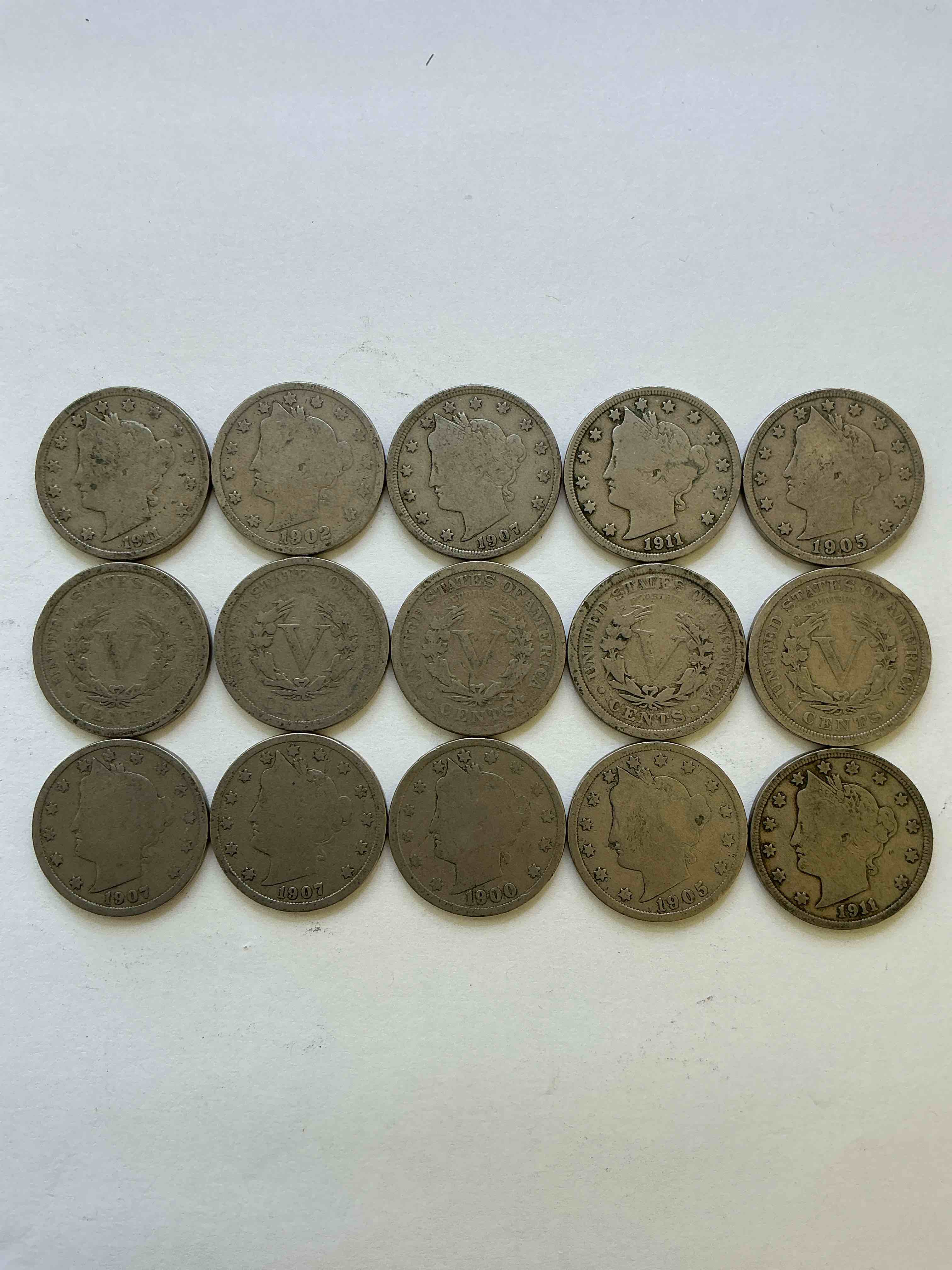 Antique U.S. V Nickels! Think Of The History These Coins Have Seen!, Liberty Head V Nickels Were Minted Up Until 1913 & Were The Style Of Nickels Before Buffalo Nickels. Own Some Cool Pieces Of History! Rare To See These Coins With The "Date On" In Circulated Condition!