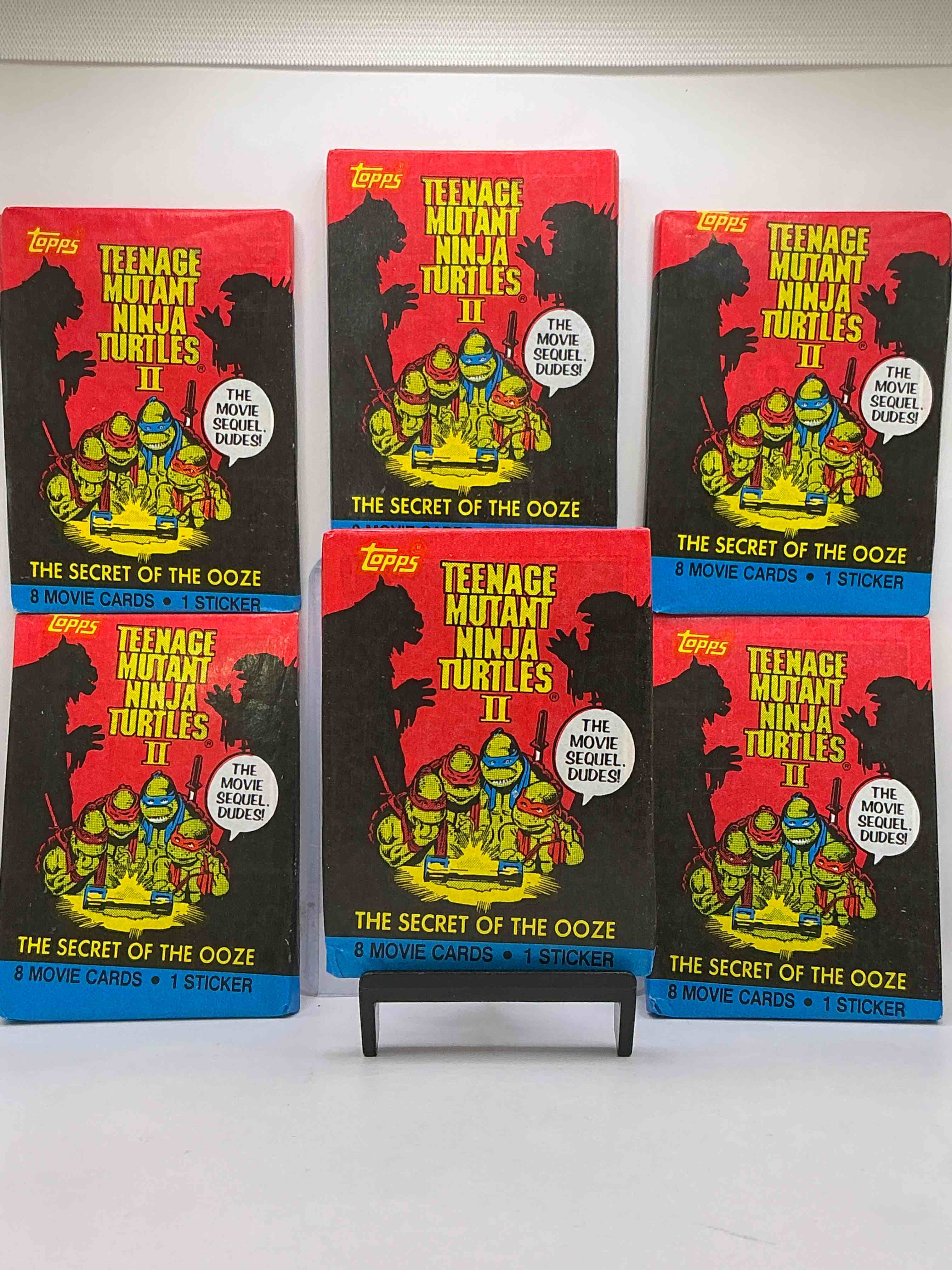 1991 Rare Turtle WOW! Teenage Mutant Ninja Turtles Movie Cards, Unopened Wax Pack Direct From Original Retail Case! Own Some Rare TMNT Movie Memorabilia From 1991, Almost Impossible To Find! 