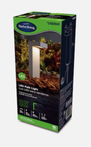 harborbreeze 180-lumens 3-watt concrete low voltage led outdoor path light 3000k