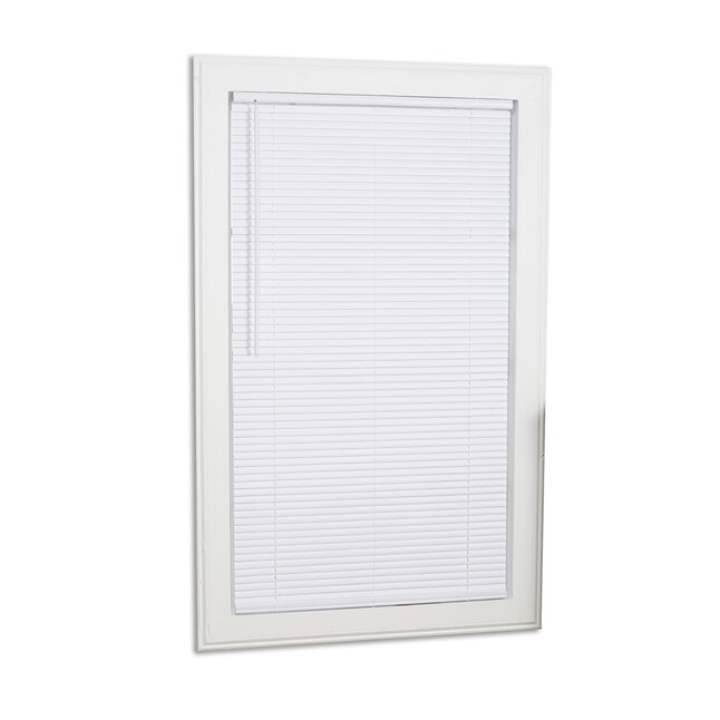Project Source Room Darkening Cordless White Mini Blinds
