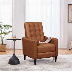 Recliner Chair / Sofa - Faux Leather - Brown