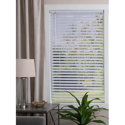 Project Source Premium 2-in Slat Width 29-in x 72-in Cordless White Vinyl Room darkening
