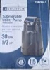 Utilitech SW1110C 1/3-HP 115-Volt Thermoplastic Submersible Utility Pump NEW